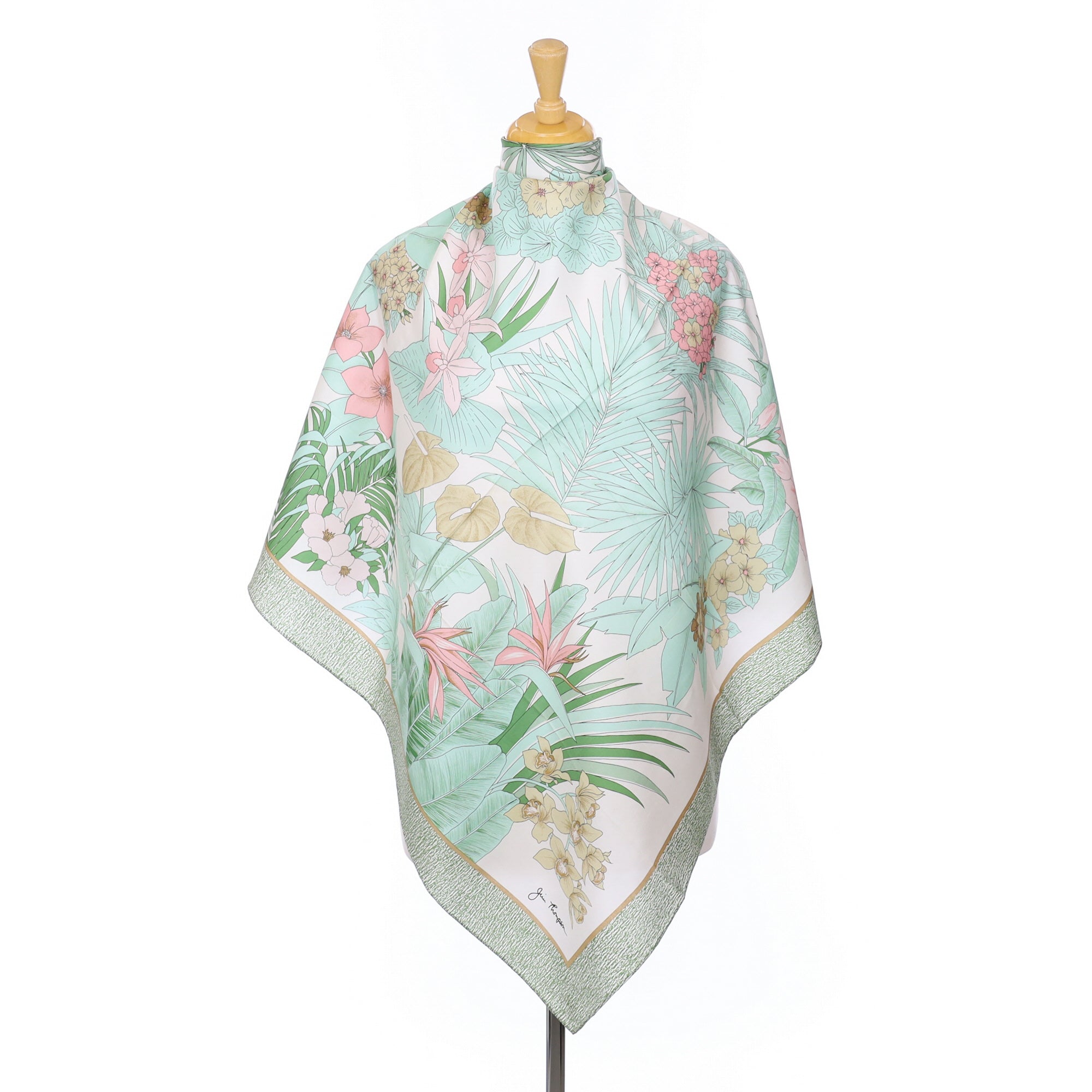 Brand New Jim Thompson Botanical Silk Scarf