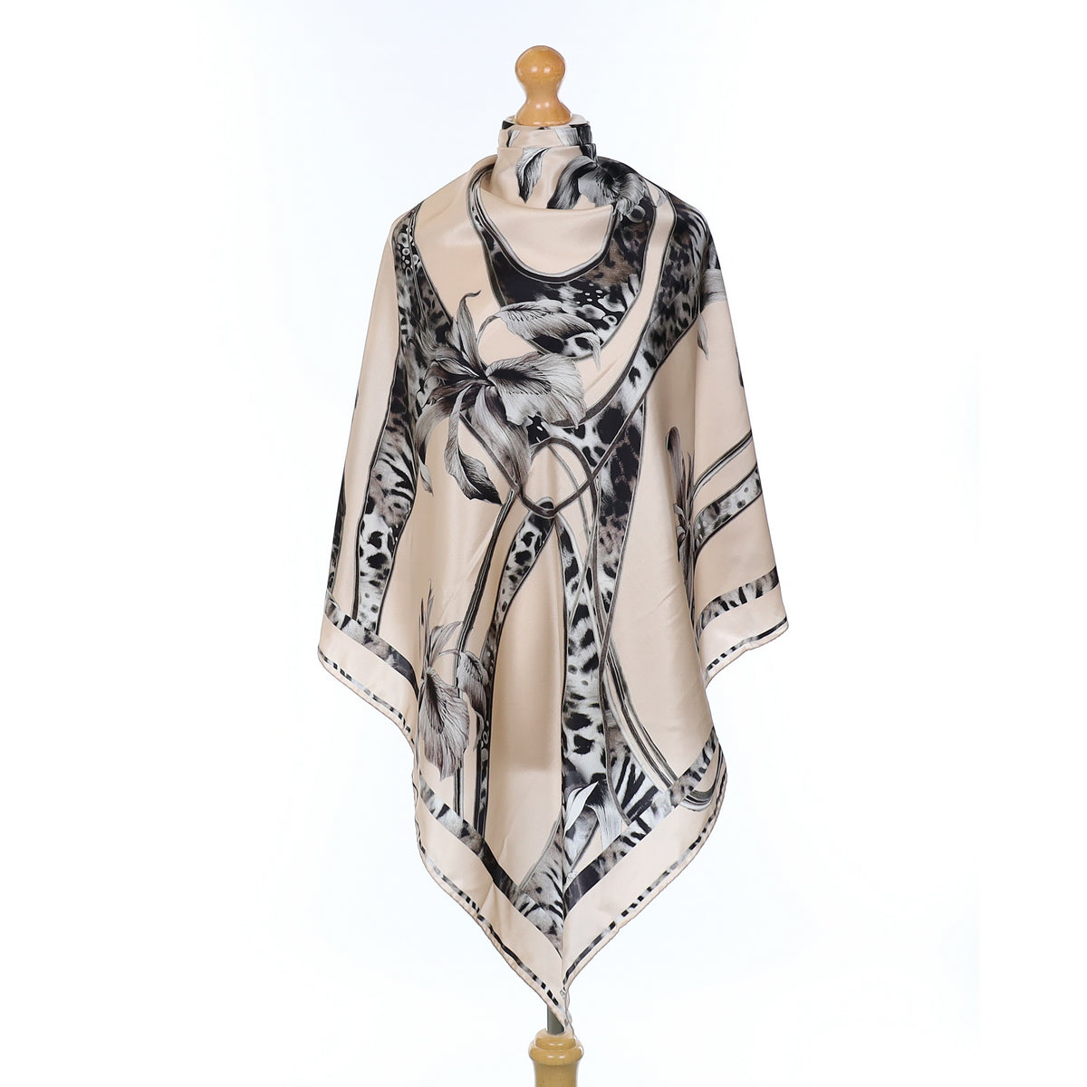 Brand New Biba Abstract Animal Print Silk Scarf