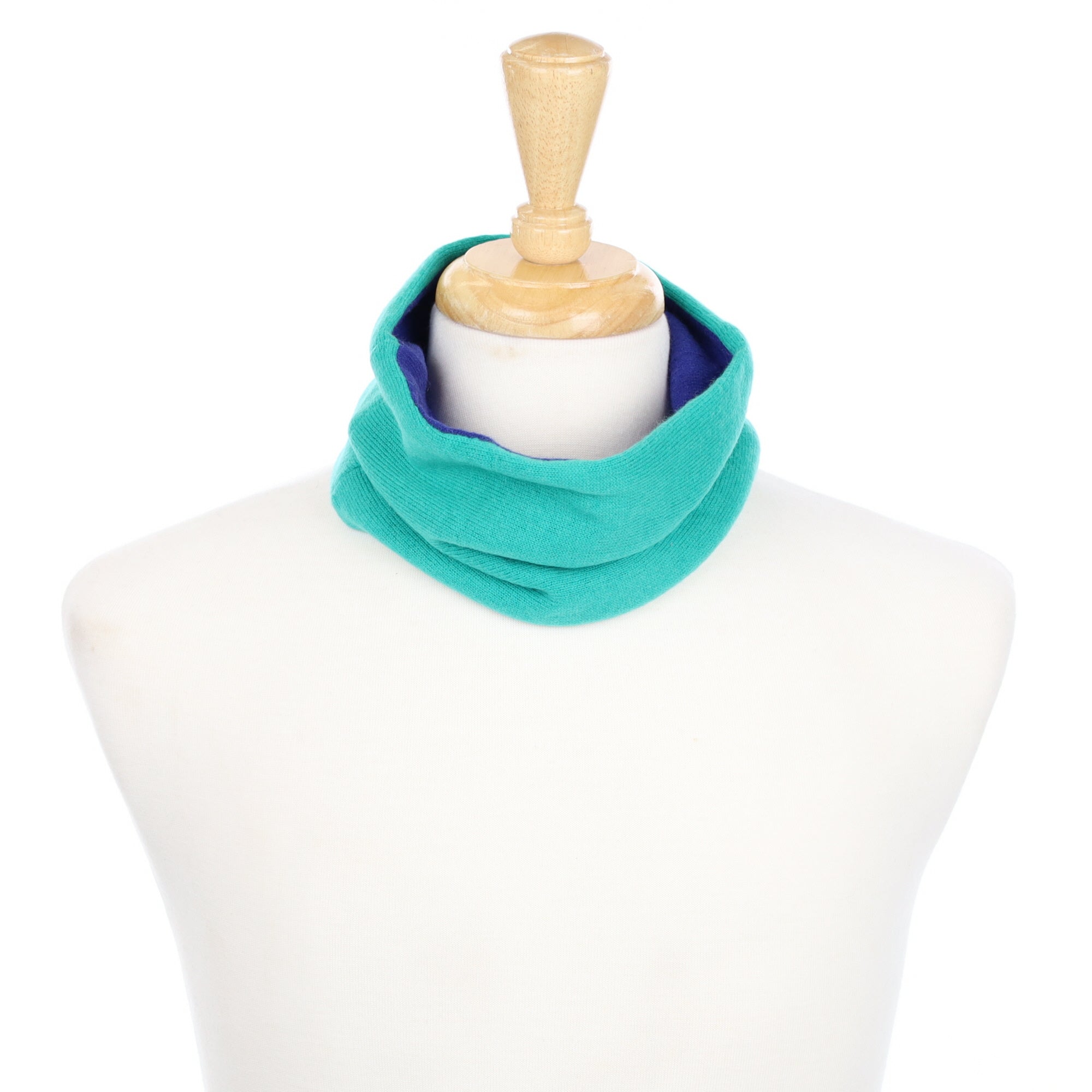 Bright Sea Green and Blue Neck Warmer