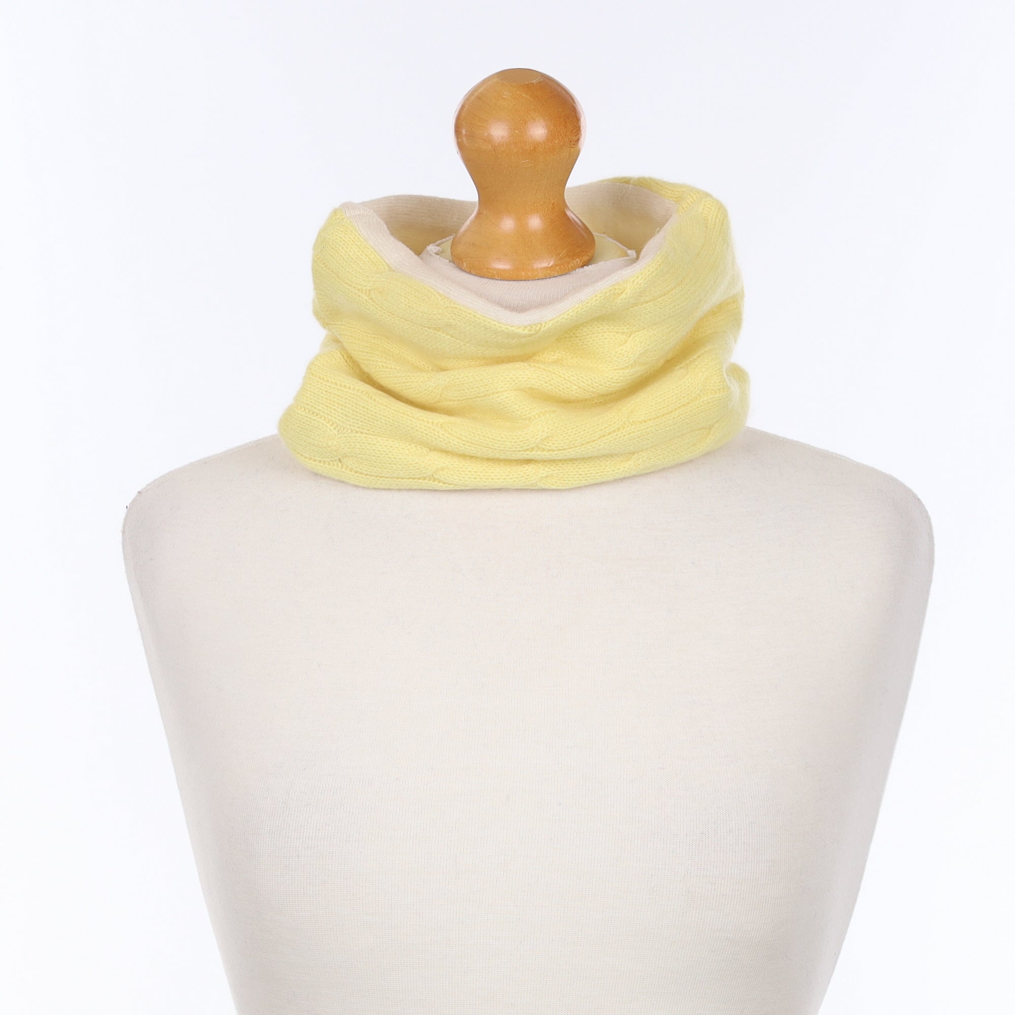 Lemon Cable and Cream Neck Warmer