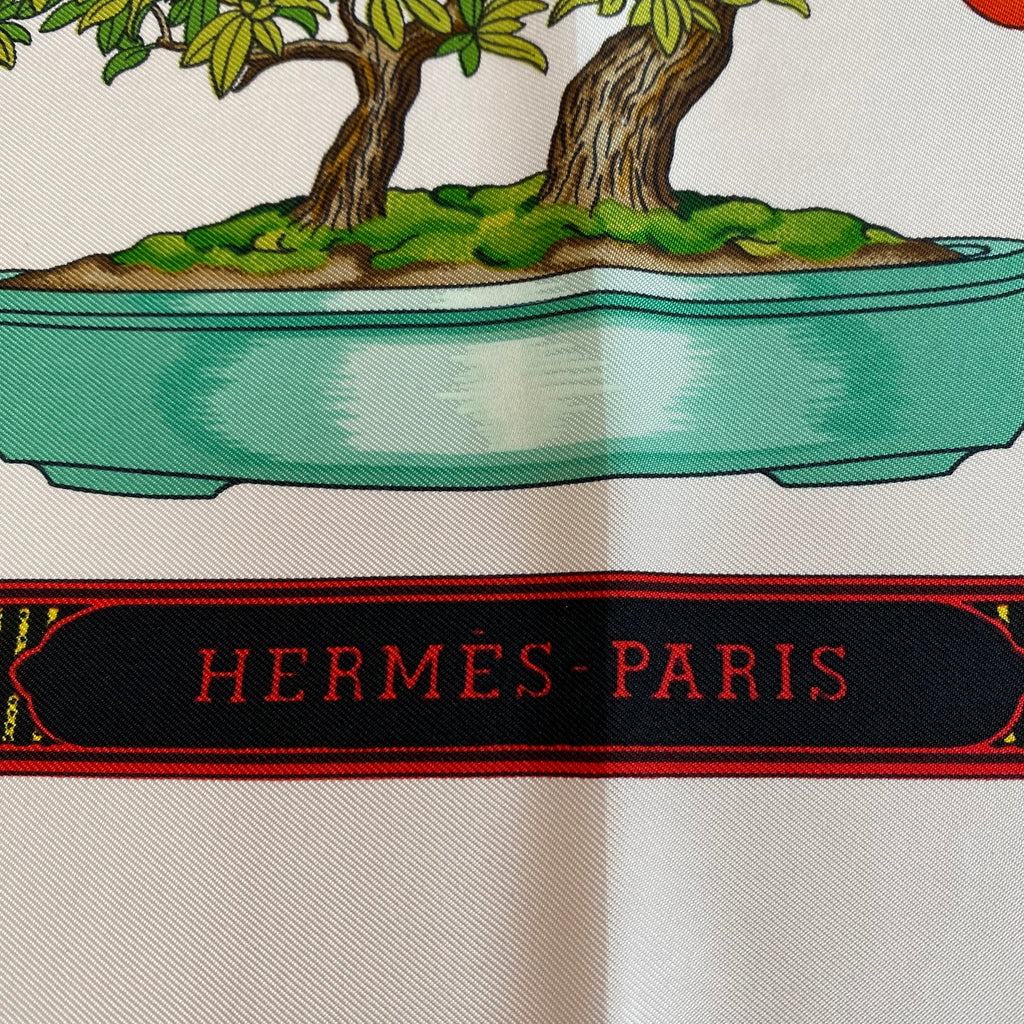 Pristine Hermès Bonsaï Silk Scarf Quite Rare