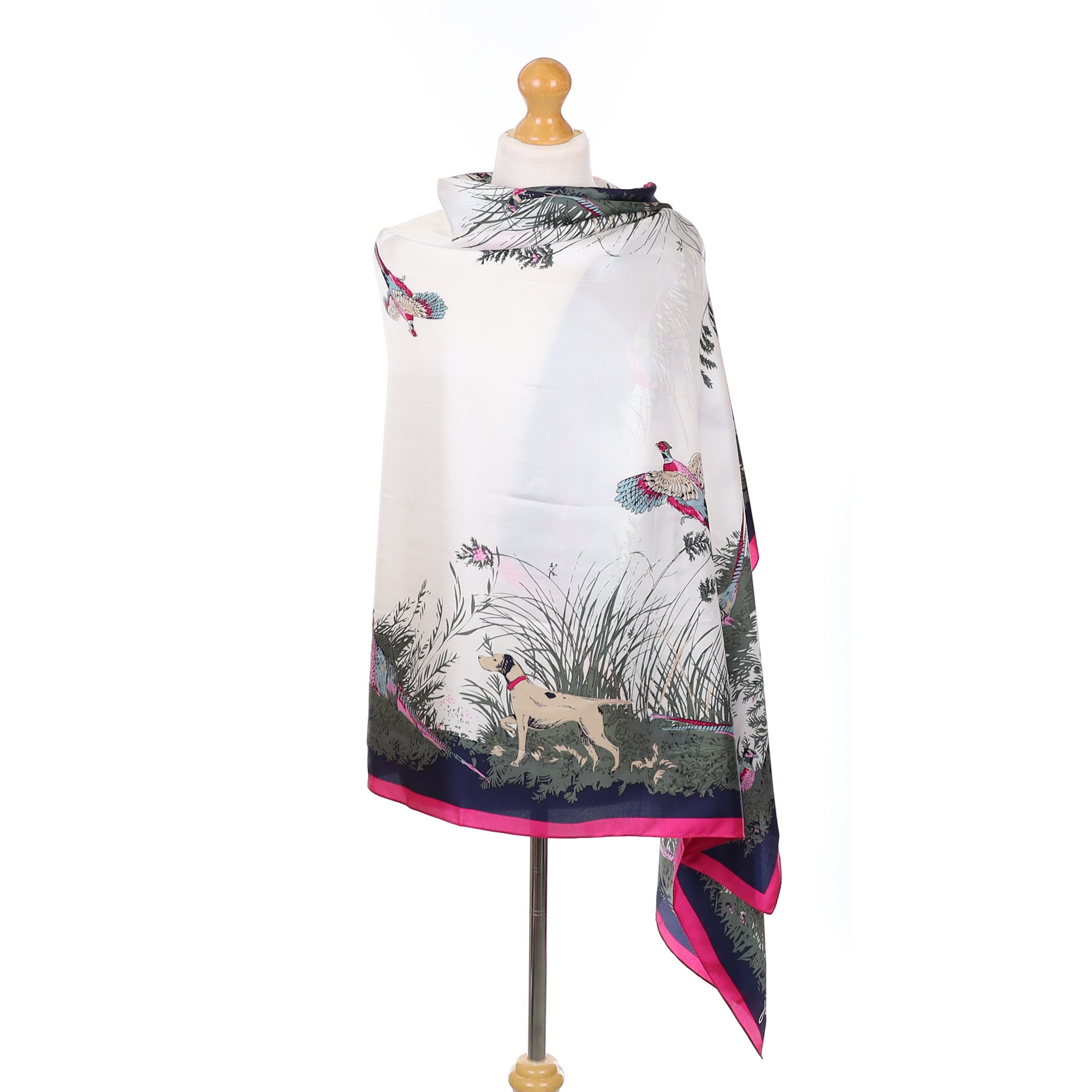 Brand New Joules Pheasant Hunt Silk Scarf