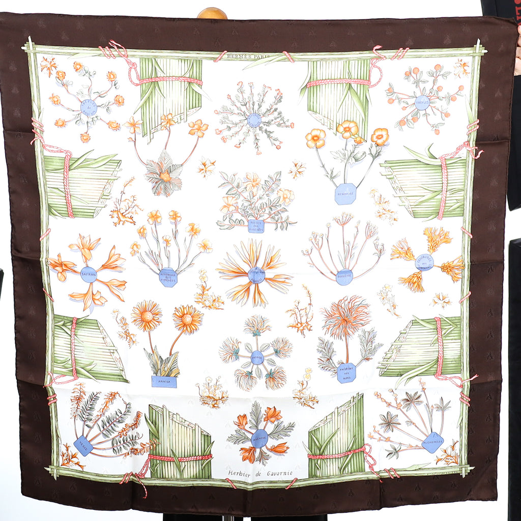 Brand New Boxed Hermès Herbier de Gavarnie Silk Scarf Quite Rare