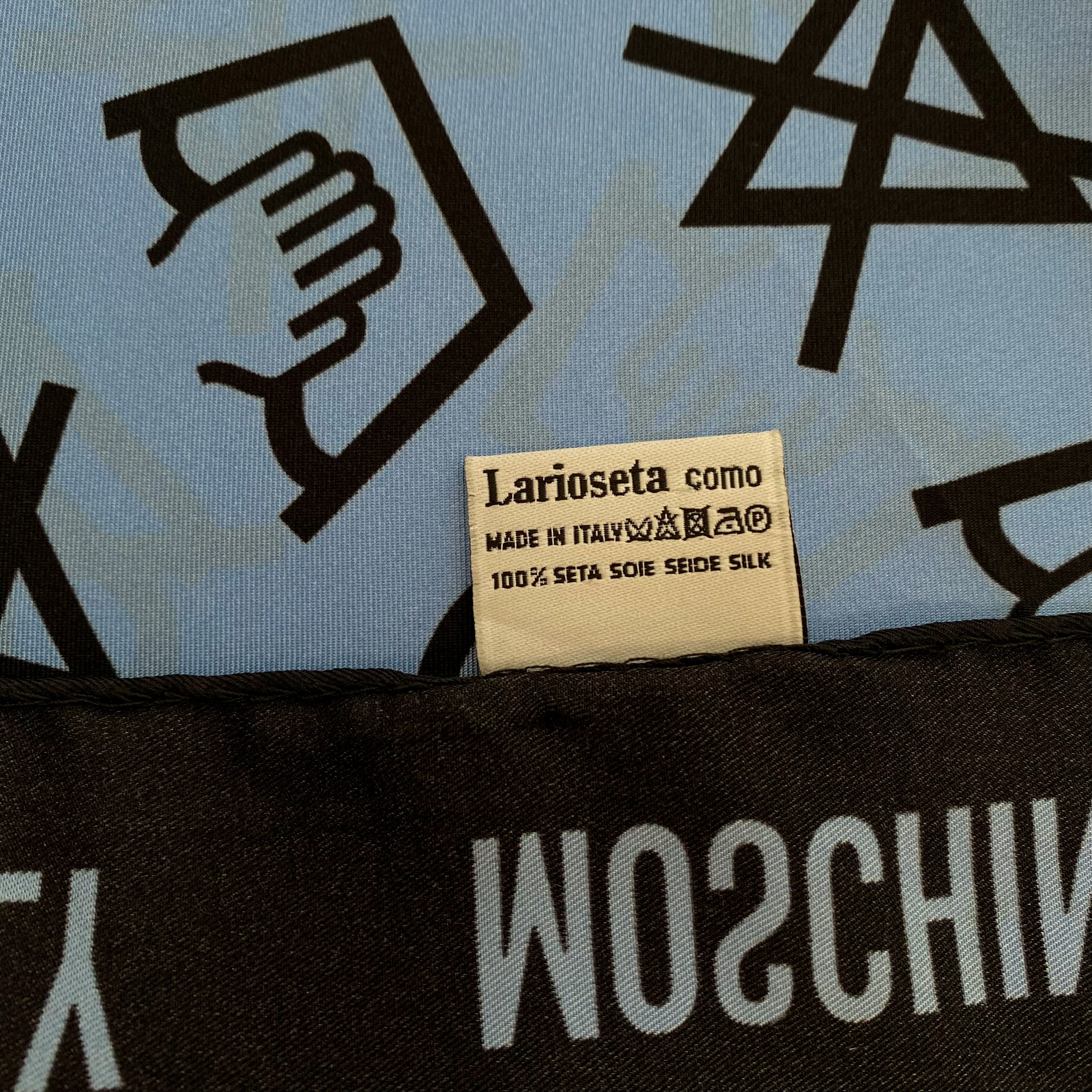 Moschino Laundry Icon Silk Scarf