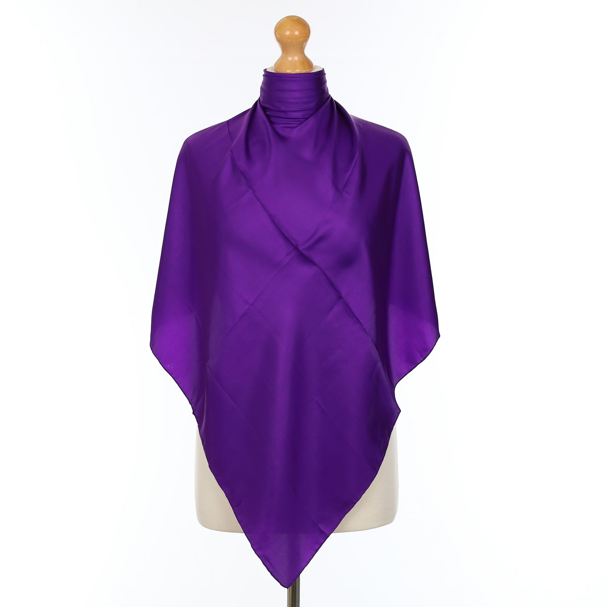 Brand New Pansy Purple Silk Scarf