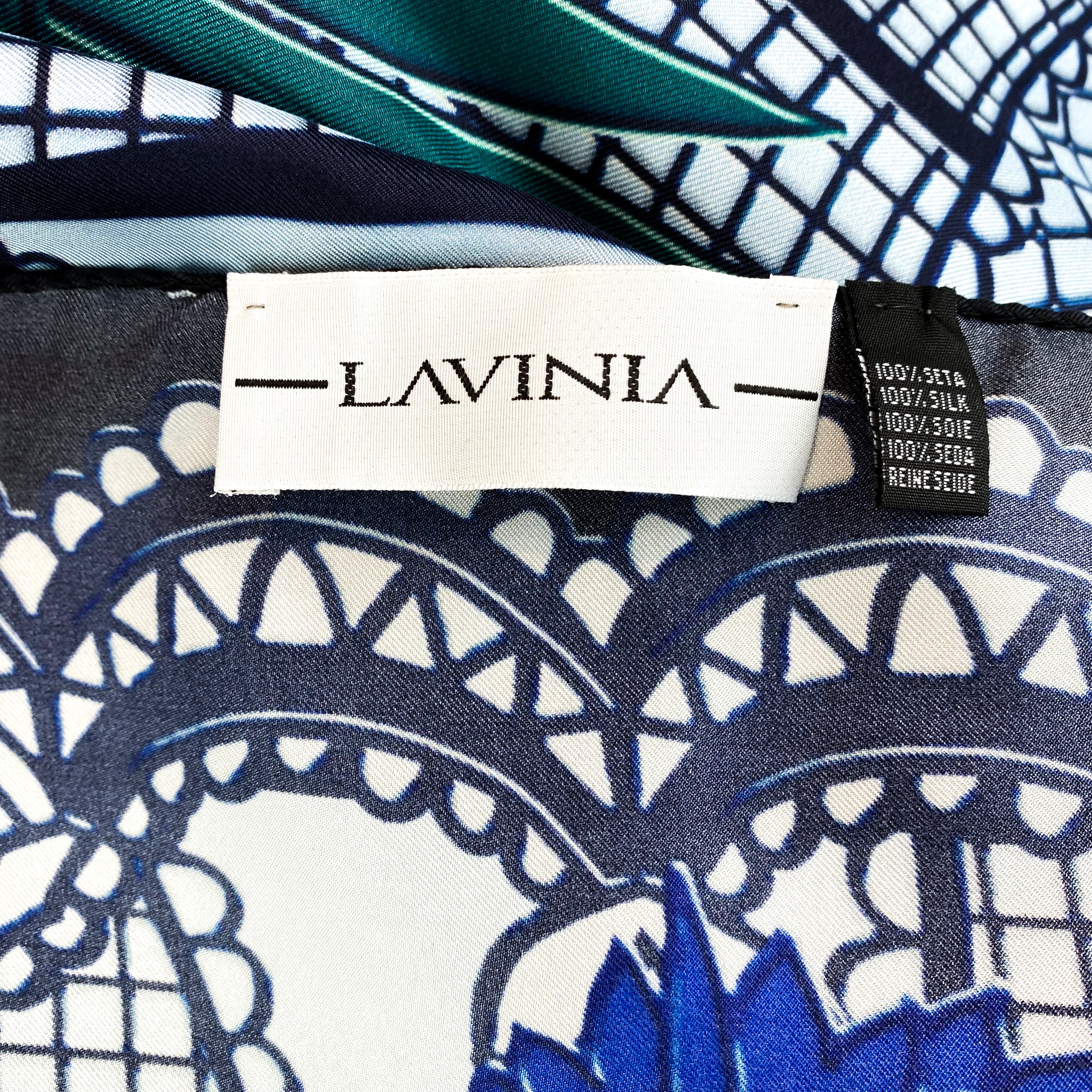 Large Floral Italian Silk Scarf