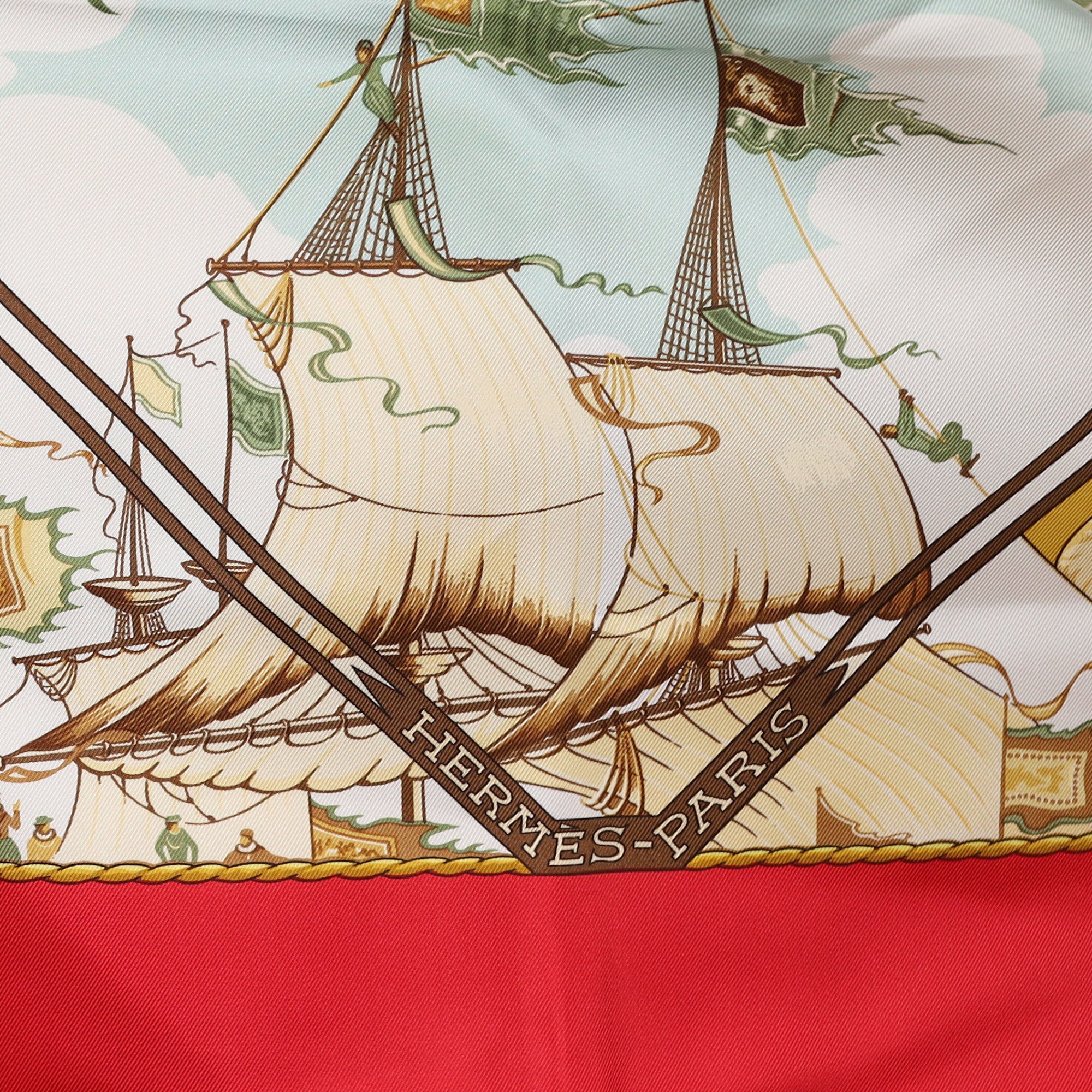 Brand New Boxed Hermès Au-delà Des Cinq Mers Silk Scarf