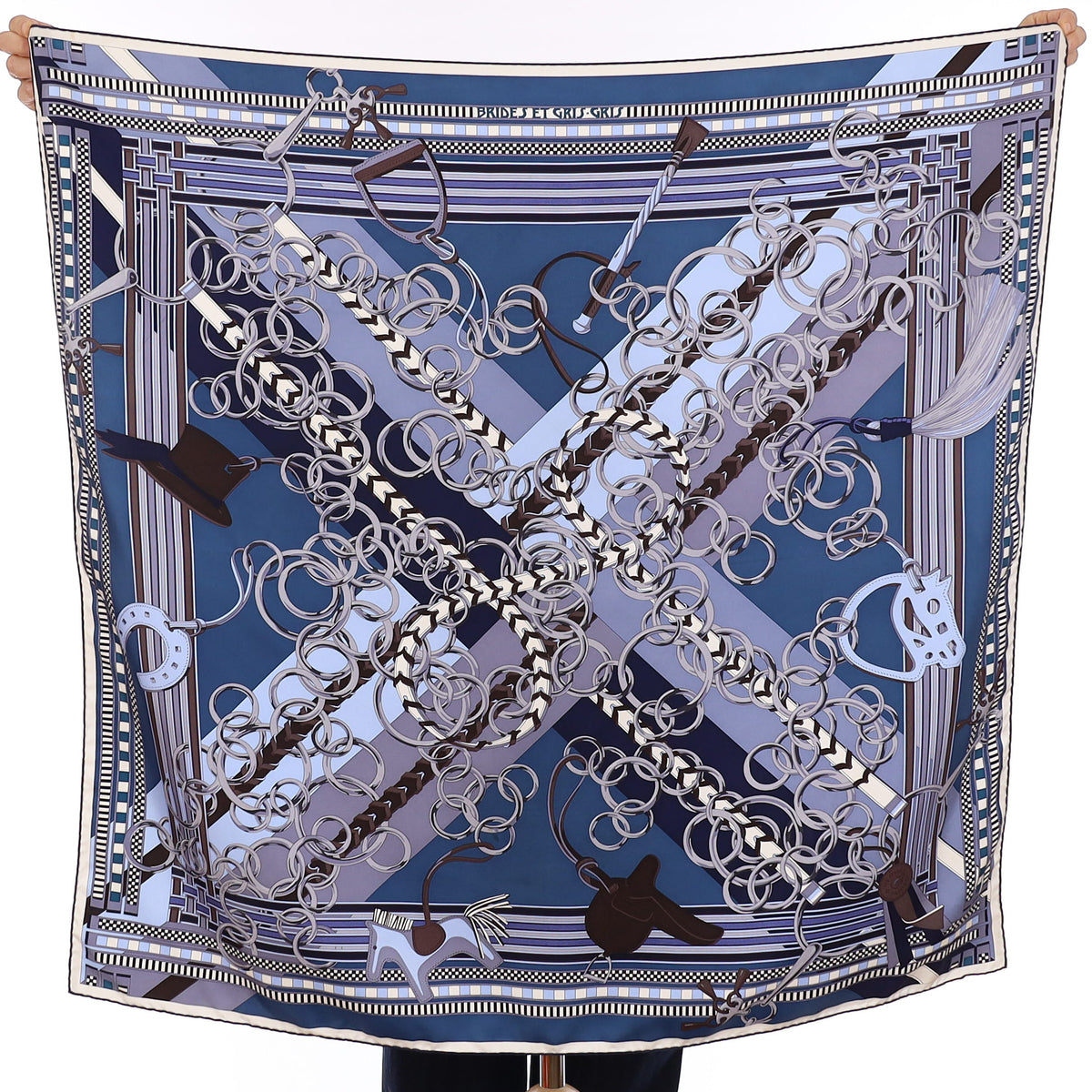 Hermès Brides et Gris-Gris Silk Scarf