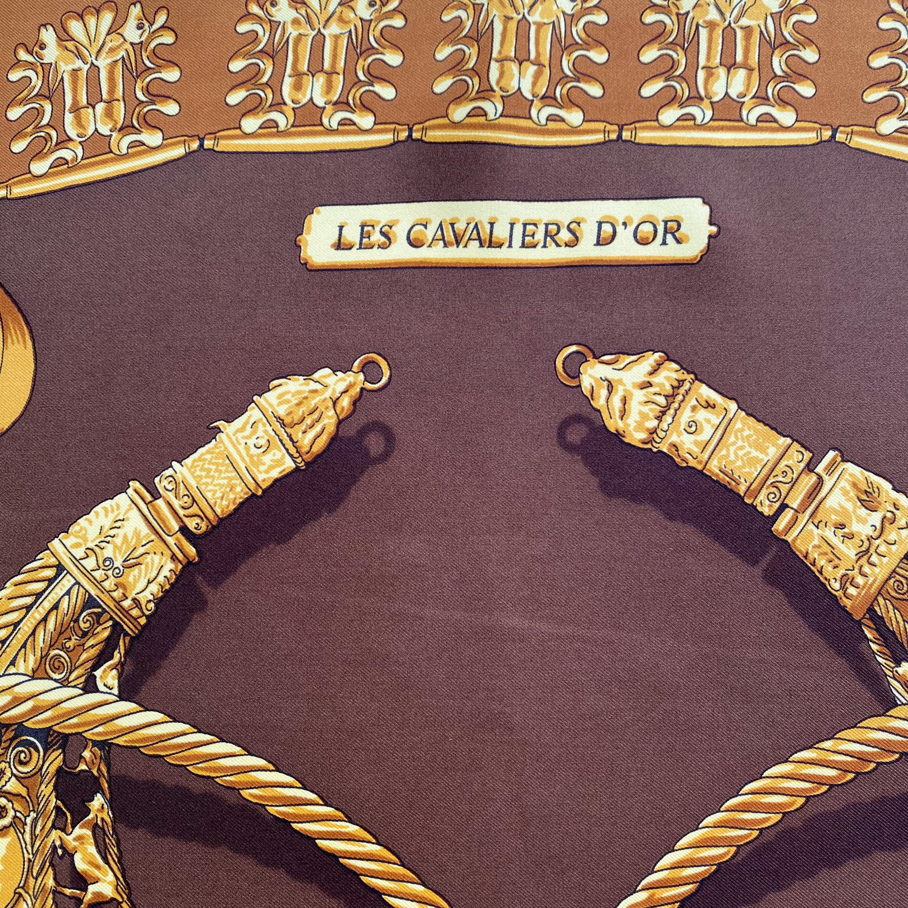 Hermès Les Cavalier D’or Silk Scarf