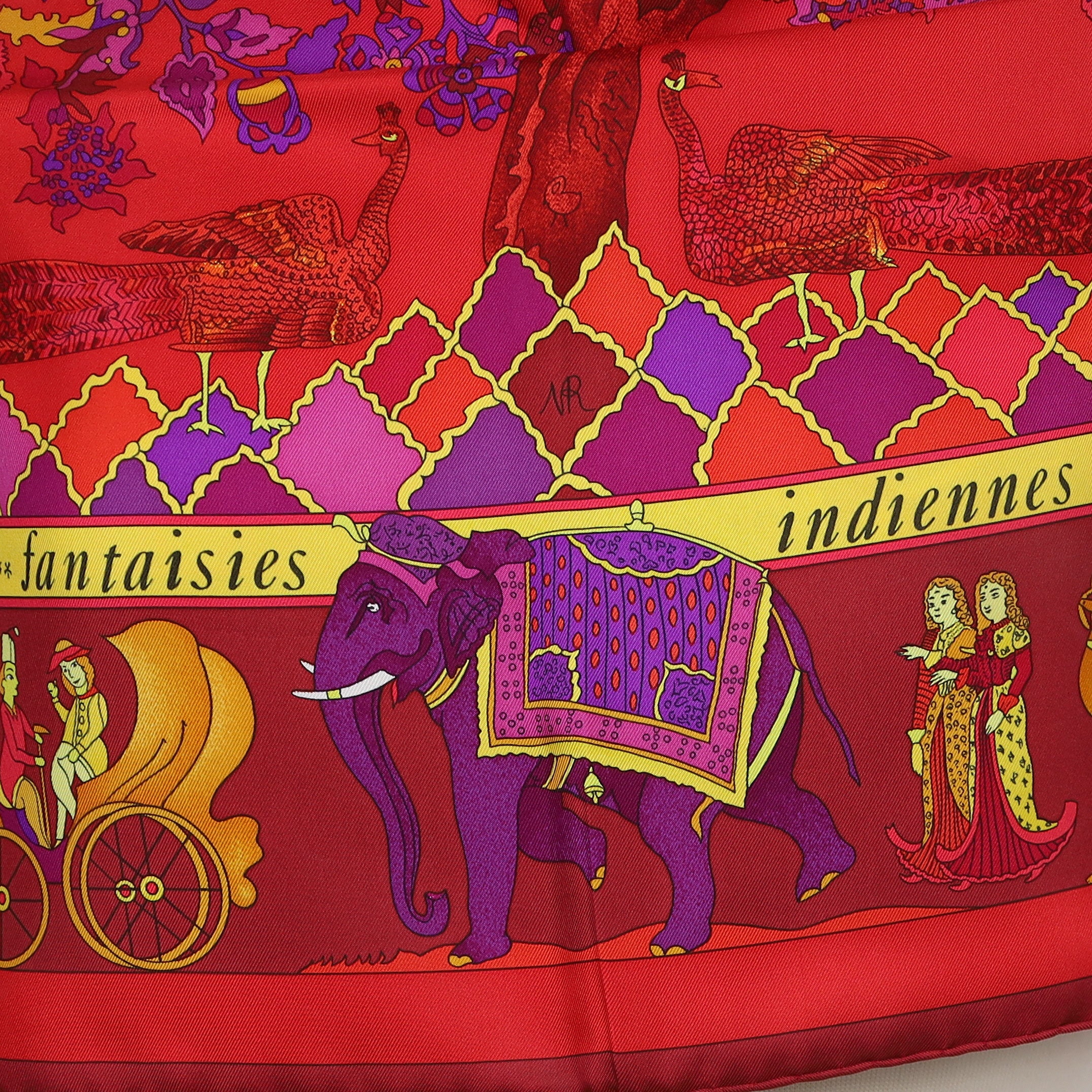 Brand New Boxed Hermès Fantaisies Indiennes Silk Scarf