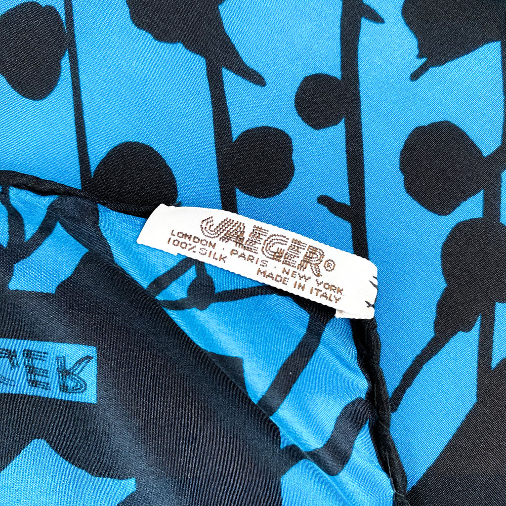 1980s Jaeger Vintage Italian Silk Scarf