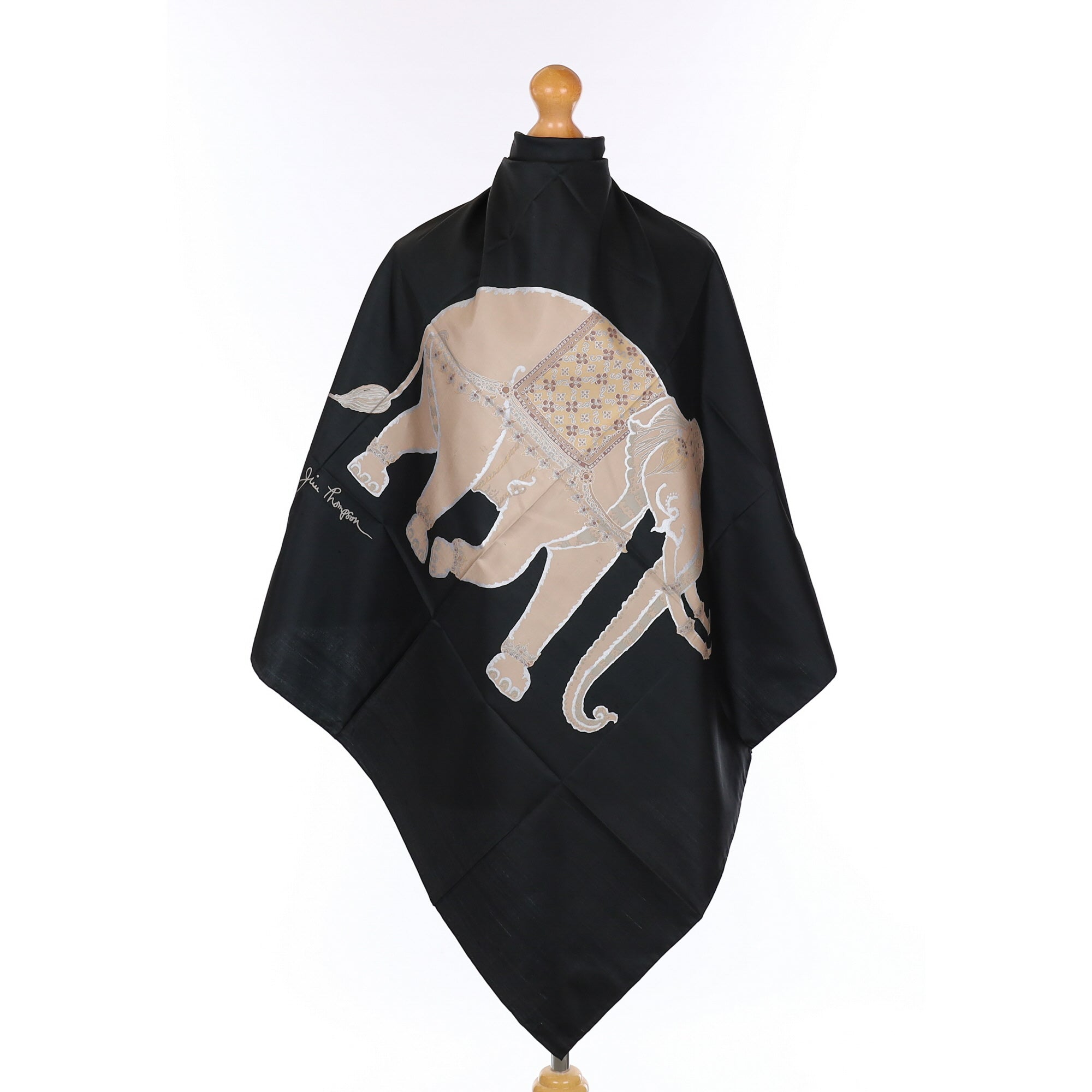 Jim Thompson Elephant Design Silk Scarf