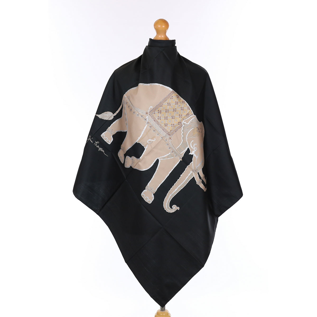 Jim Thompson Elephant Design Silk Scarf