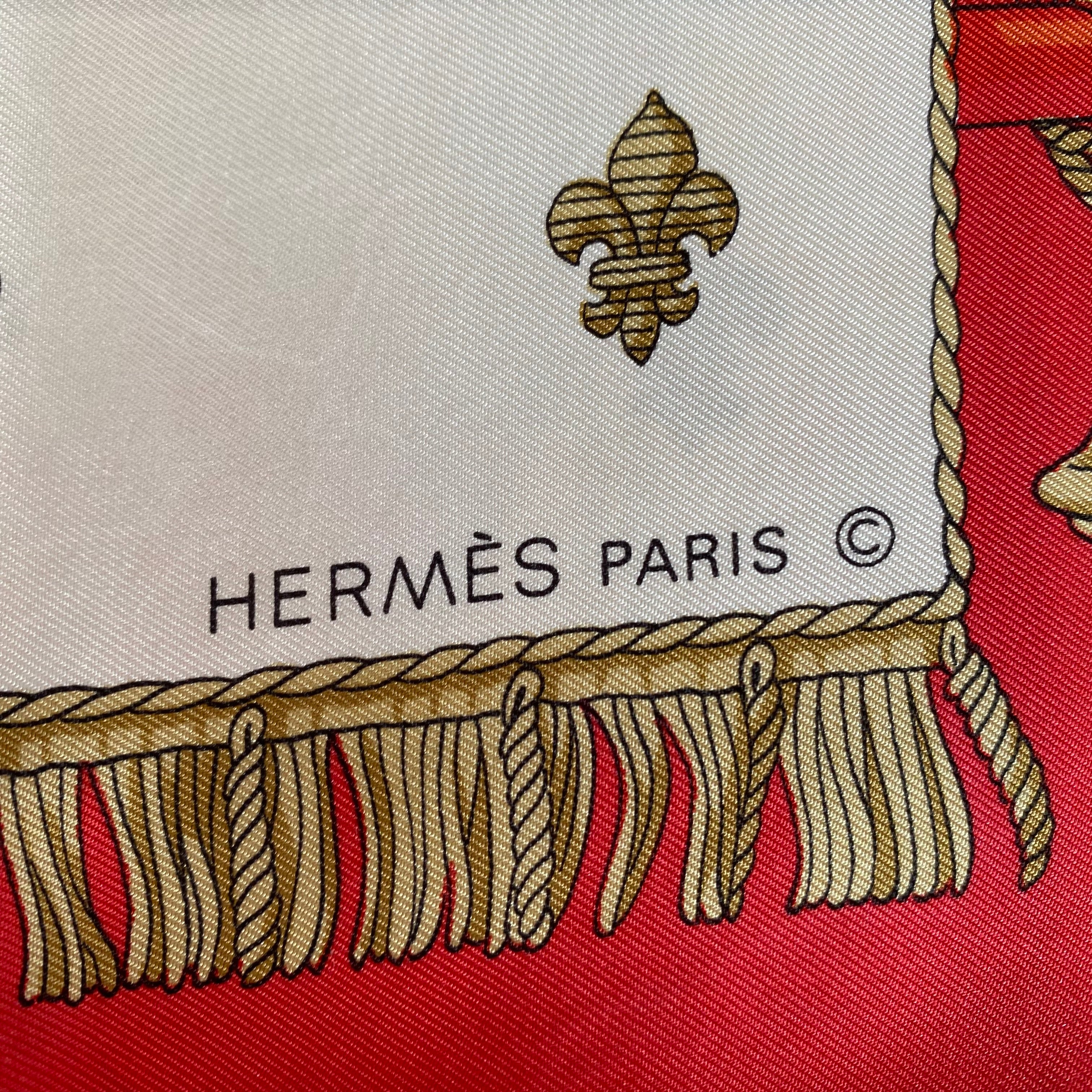 Hermès La Galére La Réale Vue du Carosse Silk Scarf