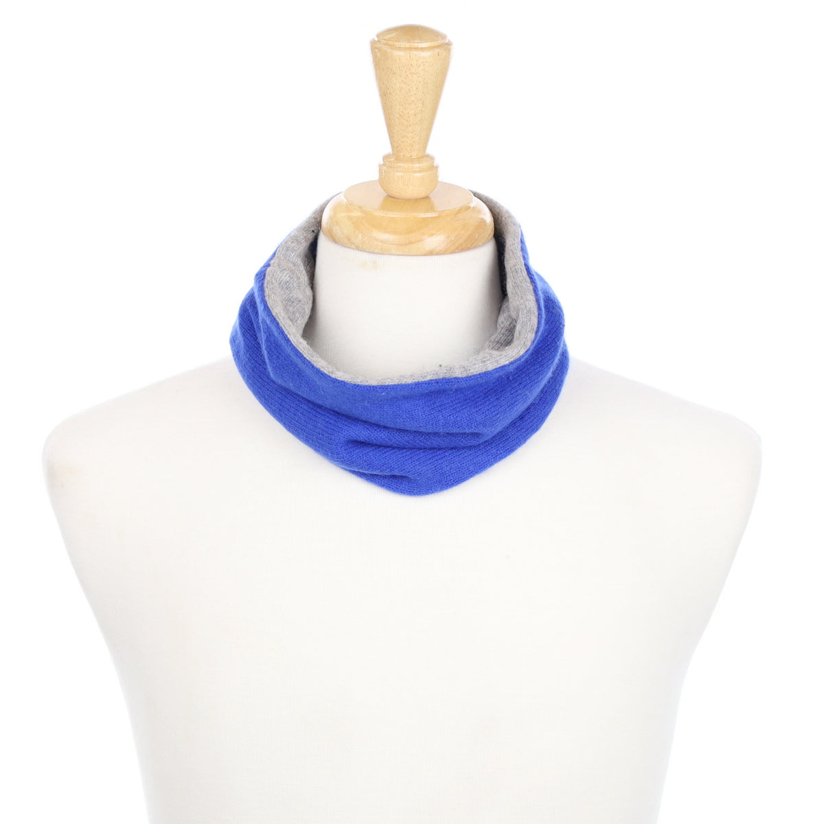 Cobalt Blue and Grey Neck Warmer
