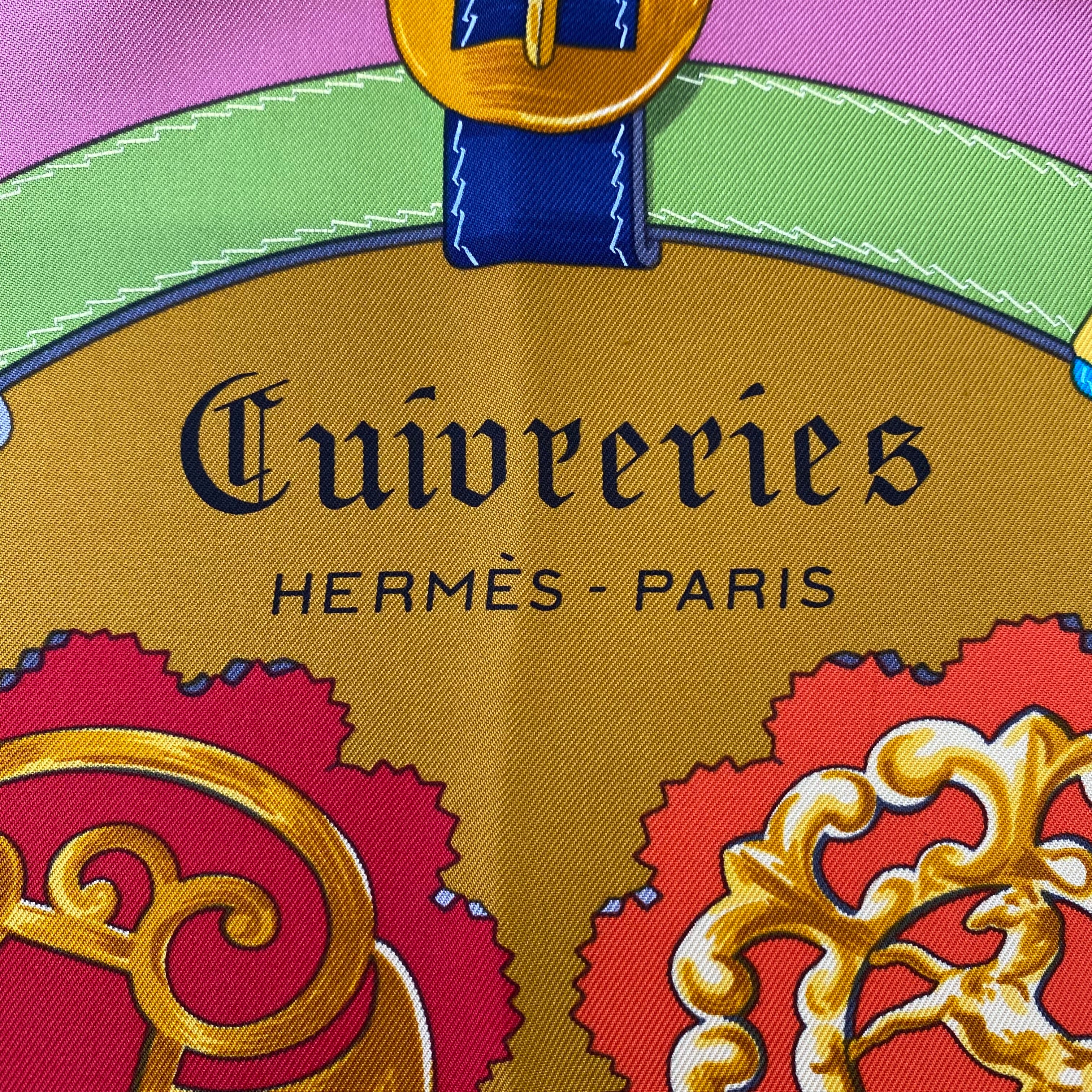 Hermès Cuivreries Silk Scarf
