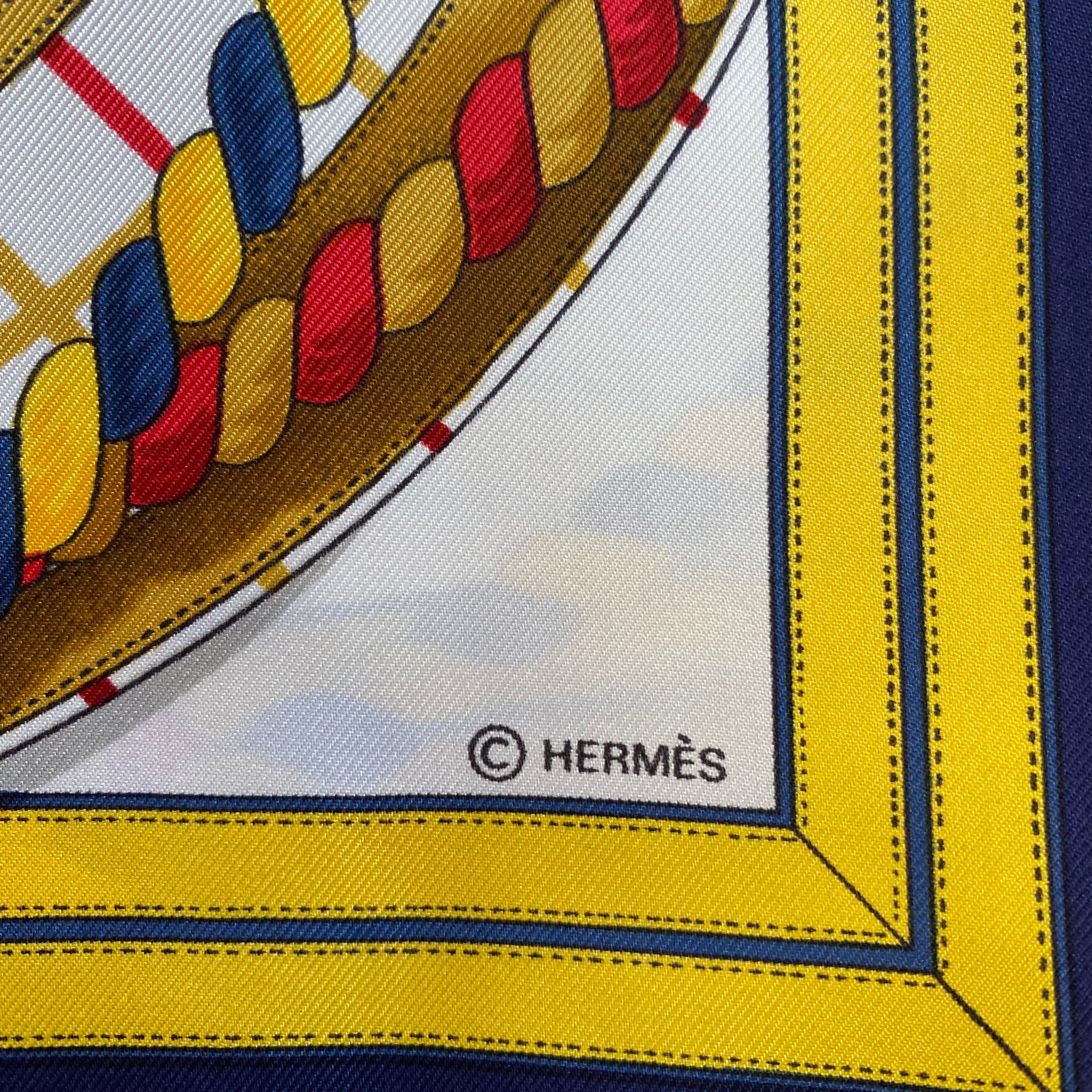 Brand New Boxed Hermès Grande Tenue Silk Scarf