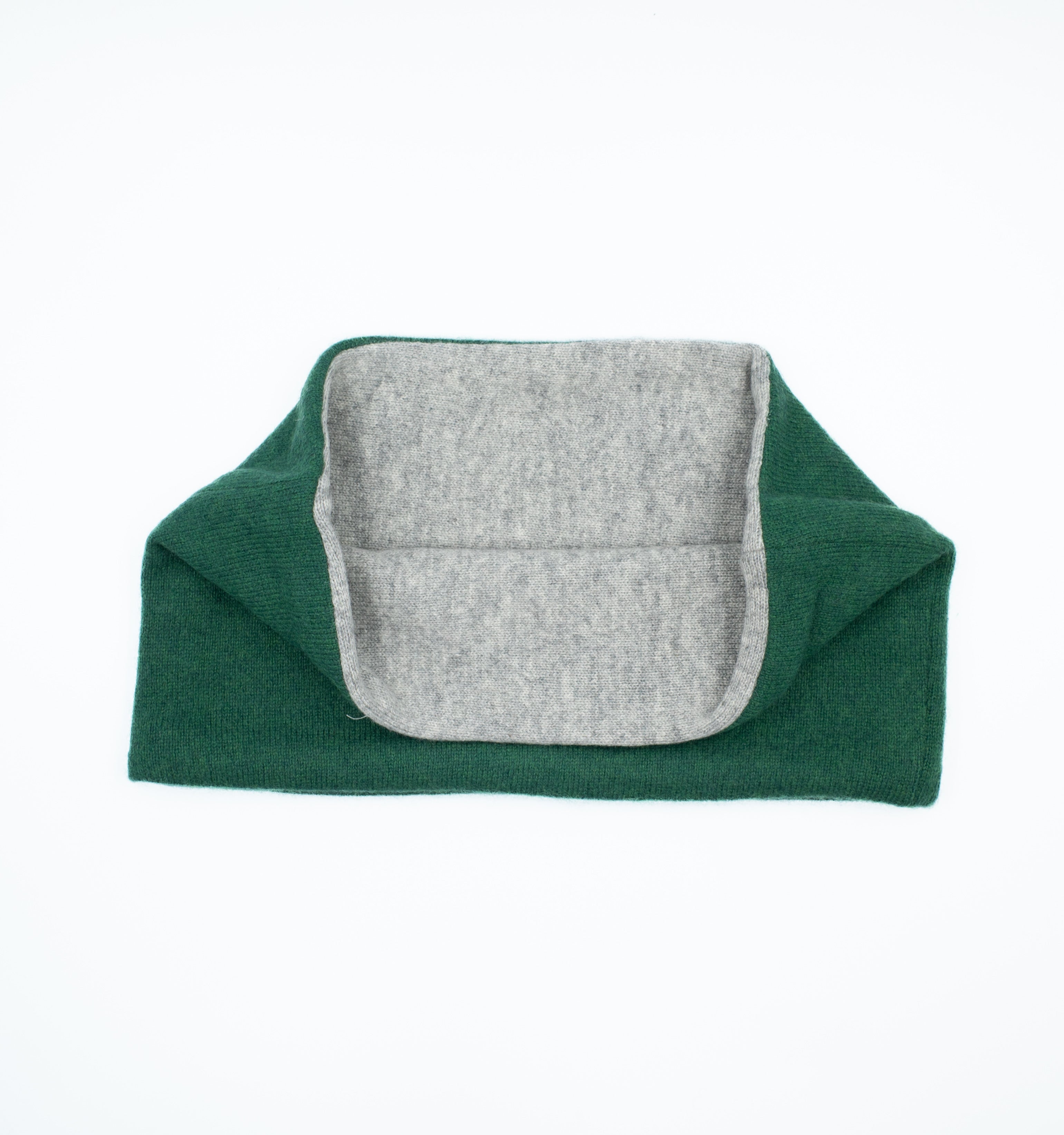 Forest Green and Ash Grey Neck Warmer