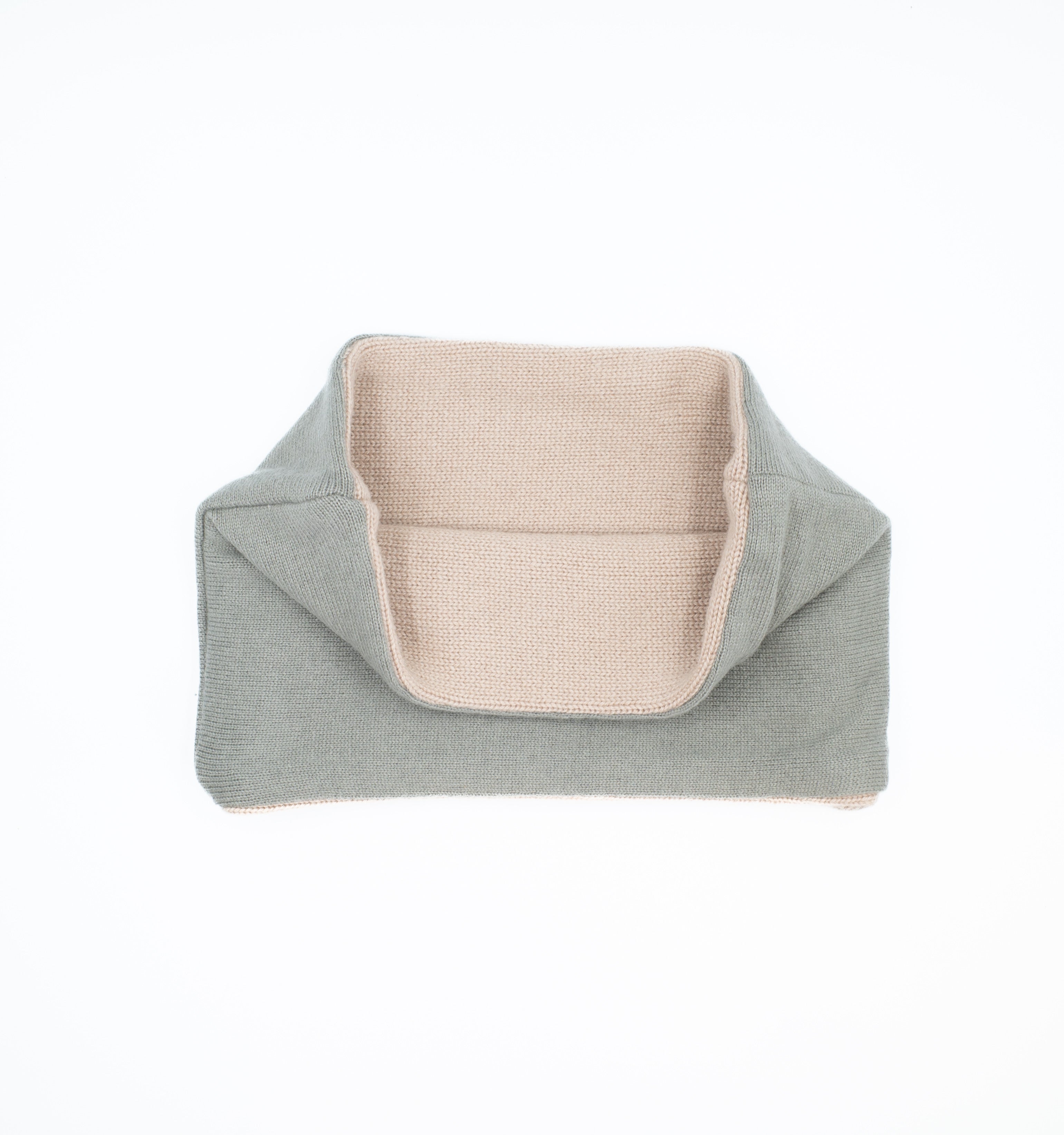 Dusty Sage Green and Buff Beige Neck Warmer