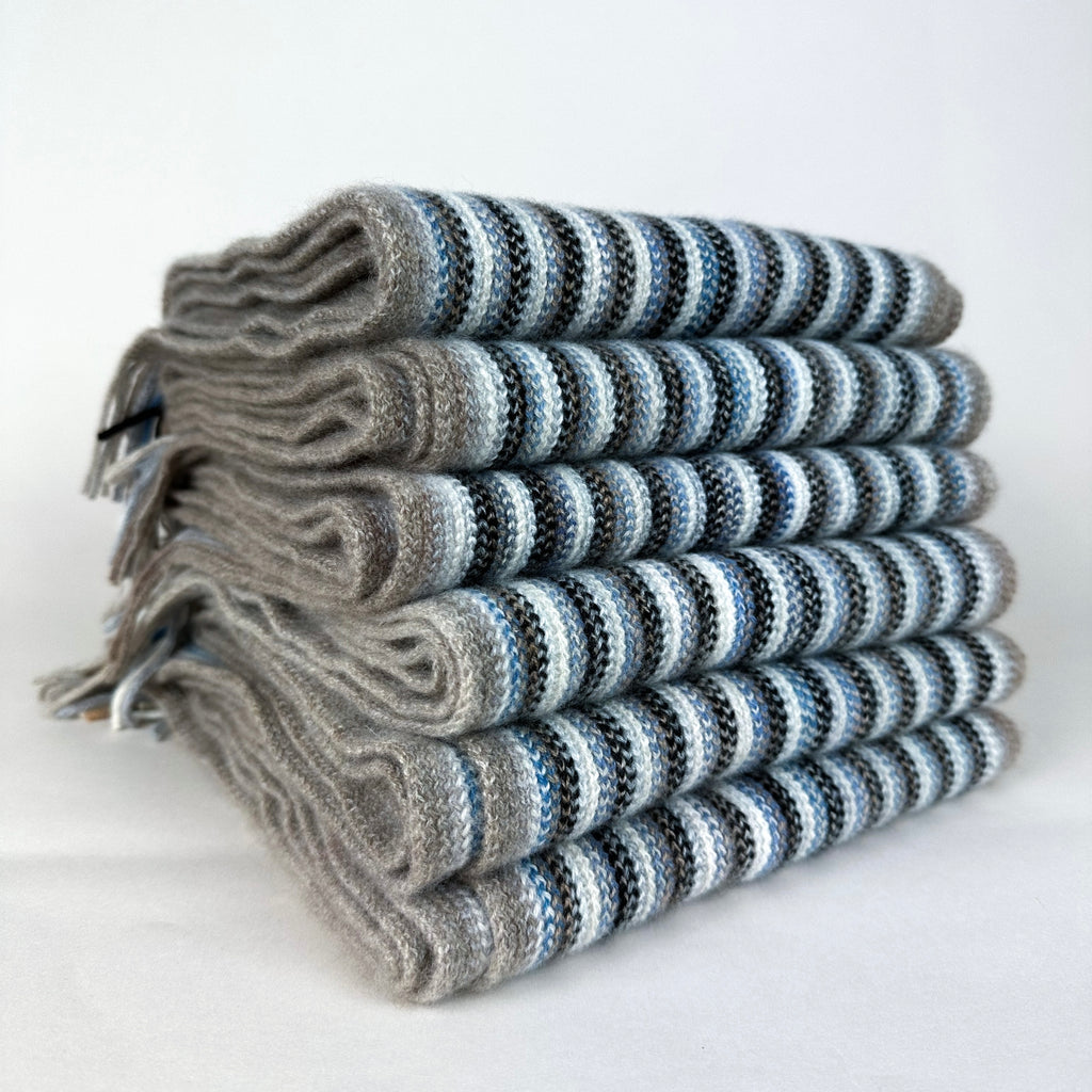 Brand New Scottish Multicoloured Muted Striped Scarf