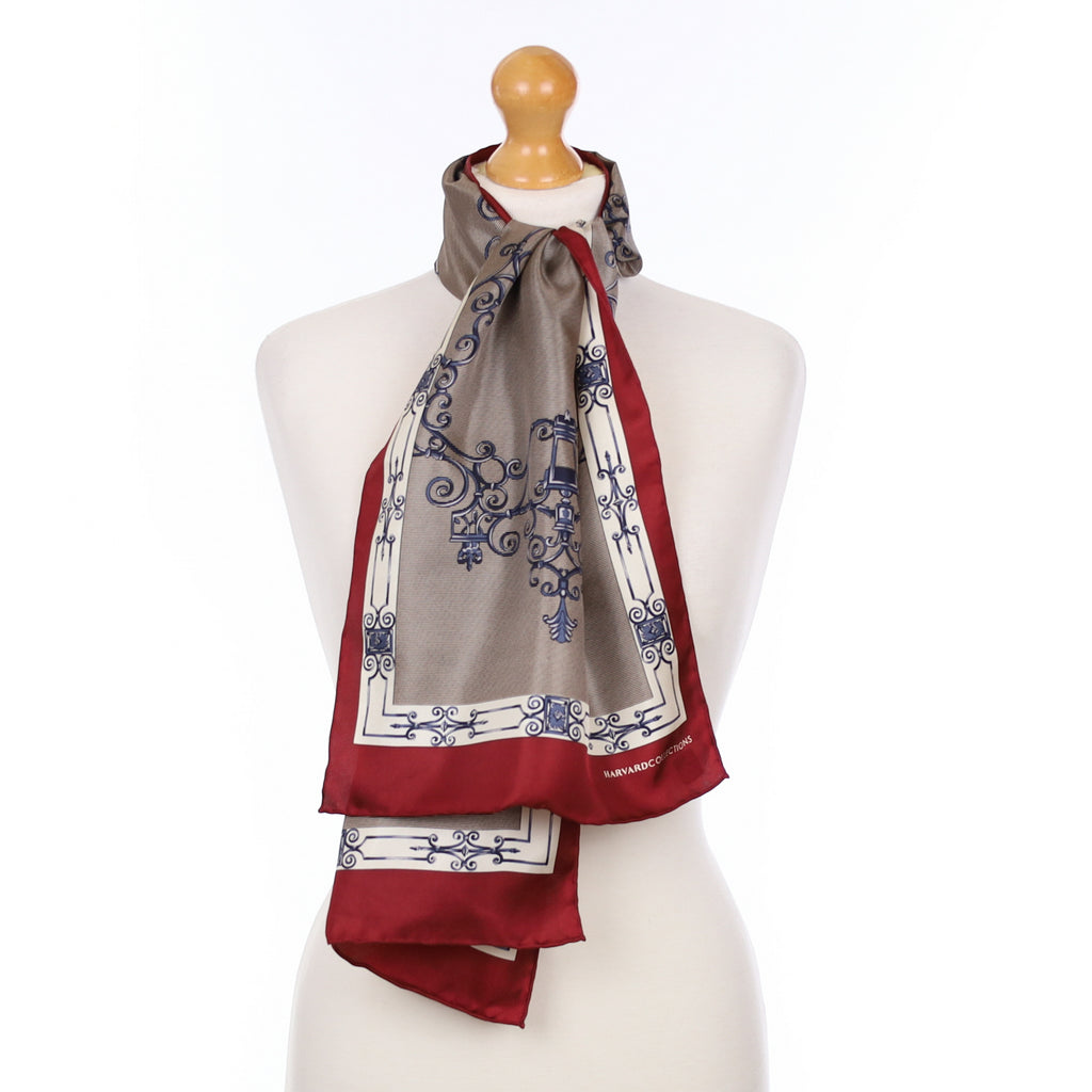 Brand New Harvard Long Silk Scarf