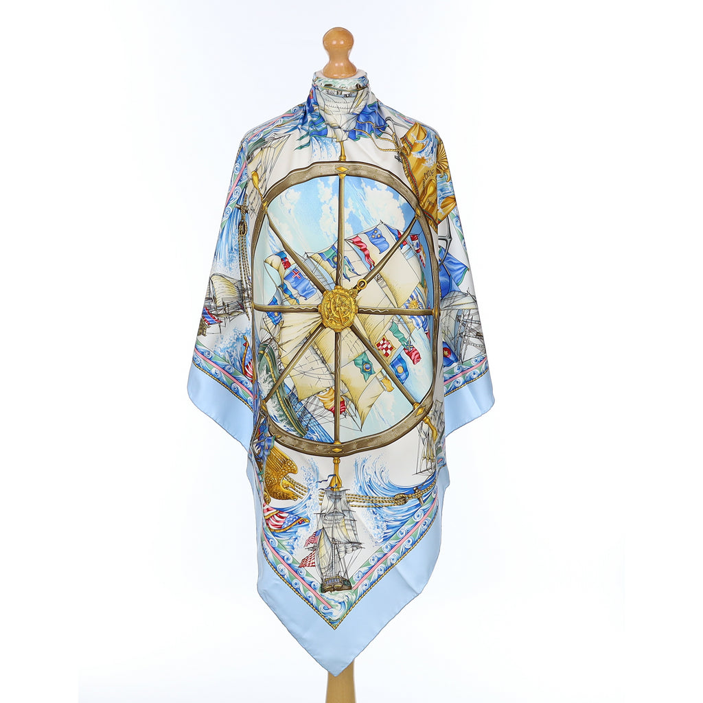 Pristine Boxed Hermès Vive Le Vent Silk Scarf