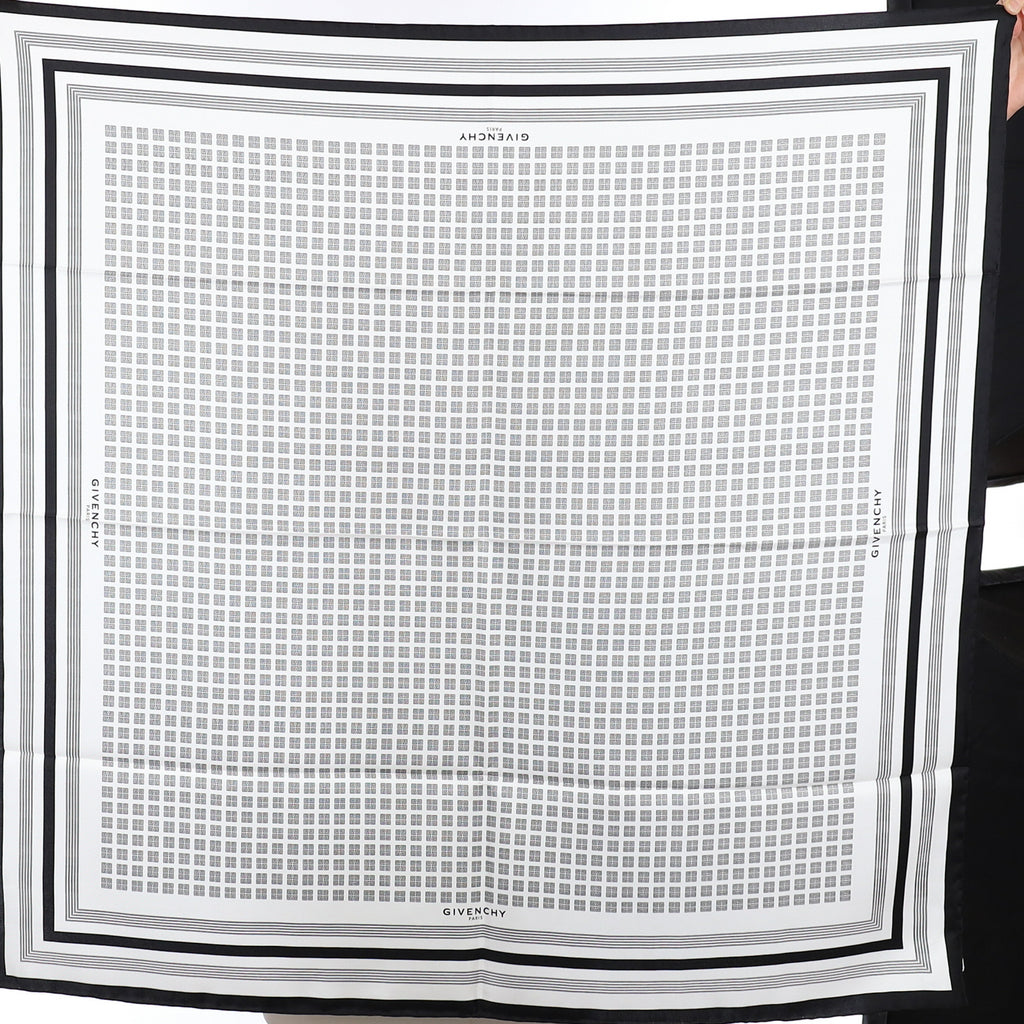 Brand New Givenchy Monochrome Silk Scarf