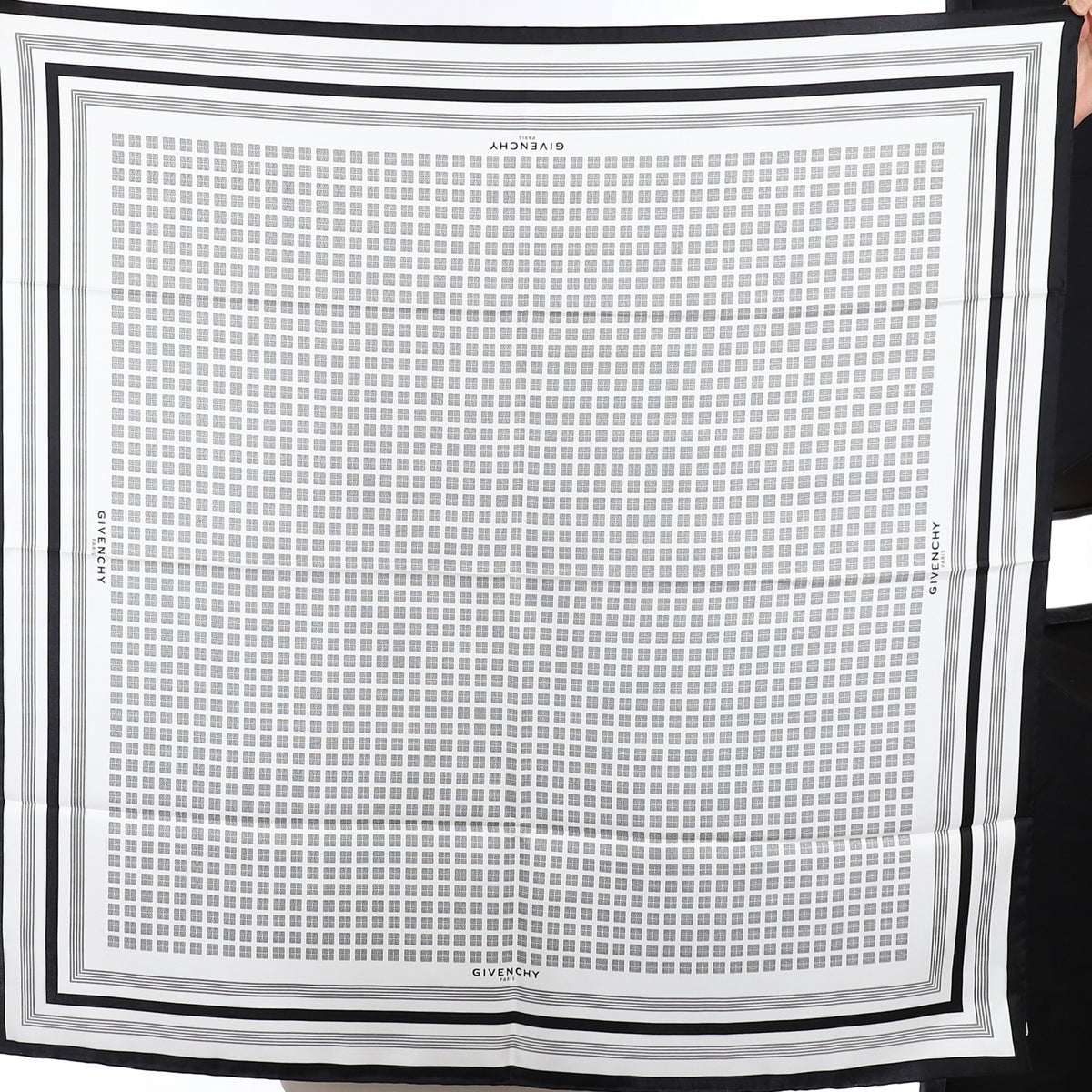 Brand New Givenchy Monochrome Silk Scarf