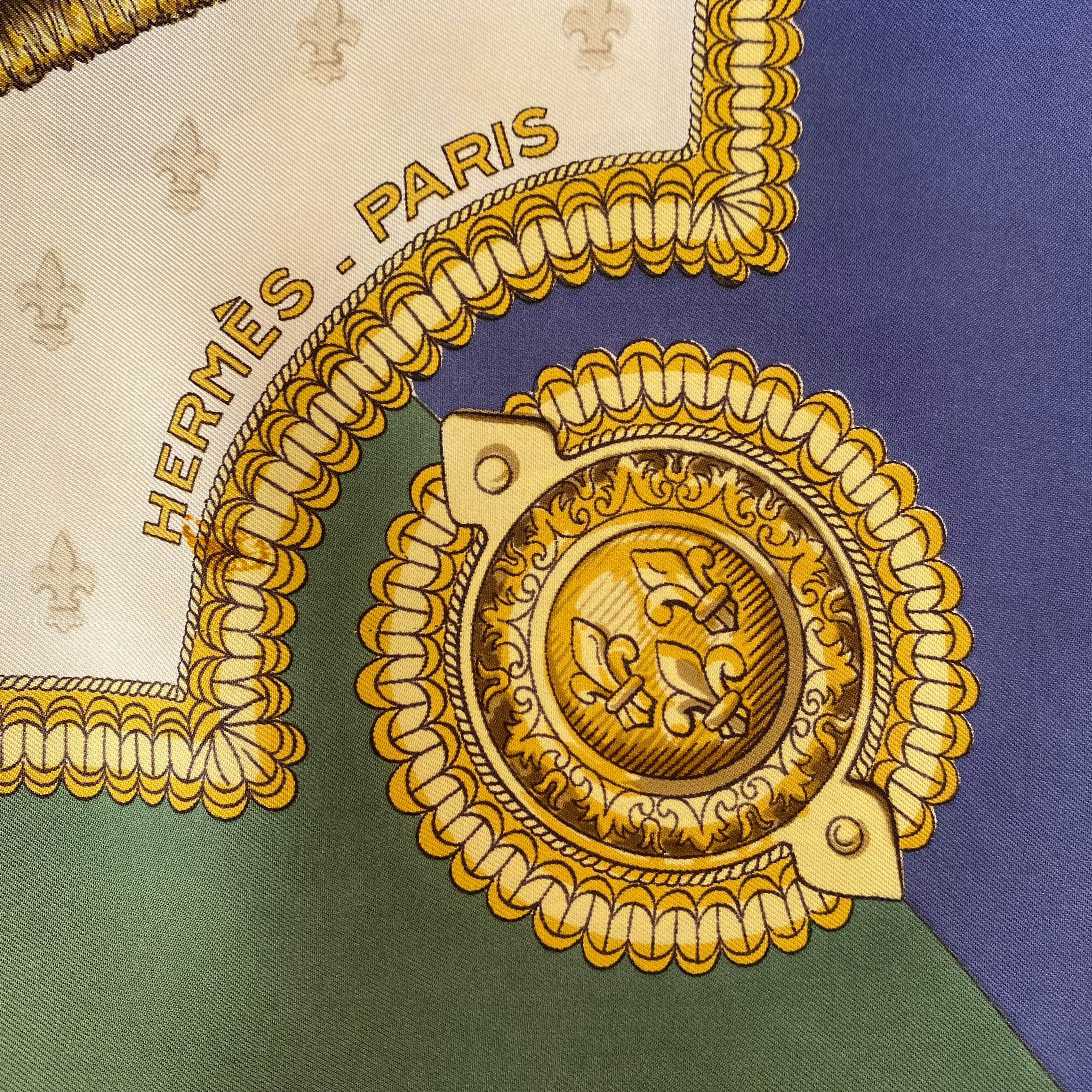 Hermès Selles A Housse Vintage Silk Scarf