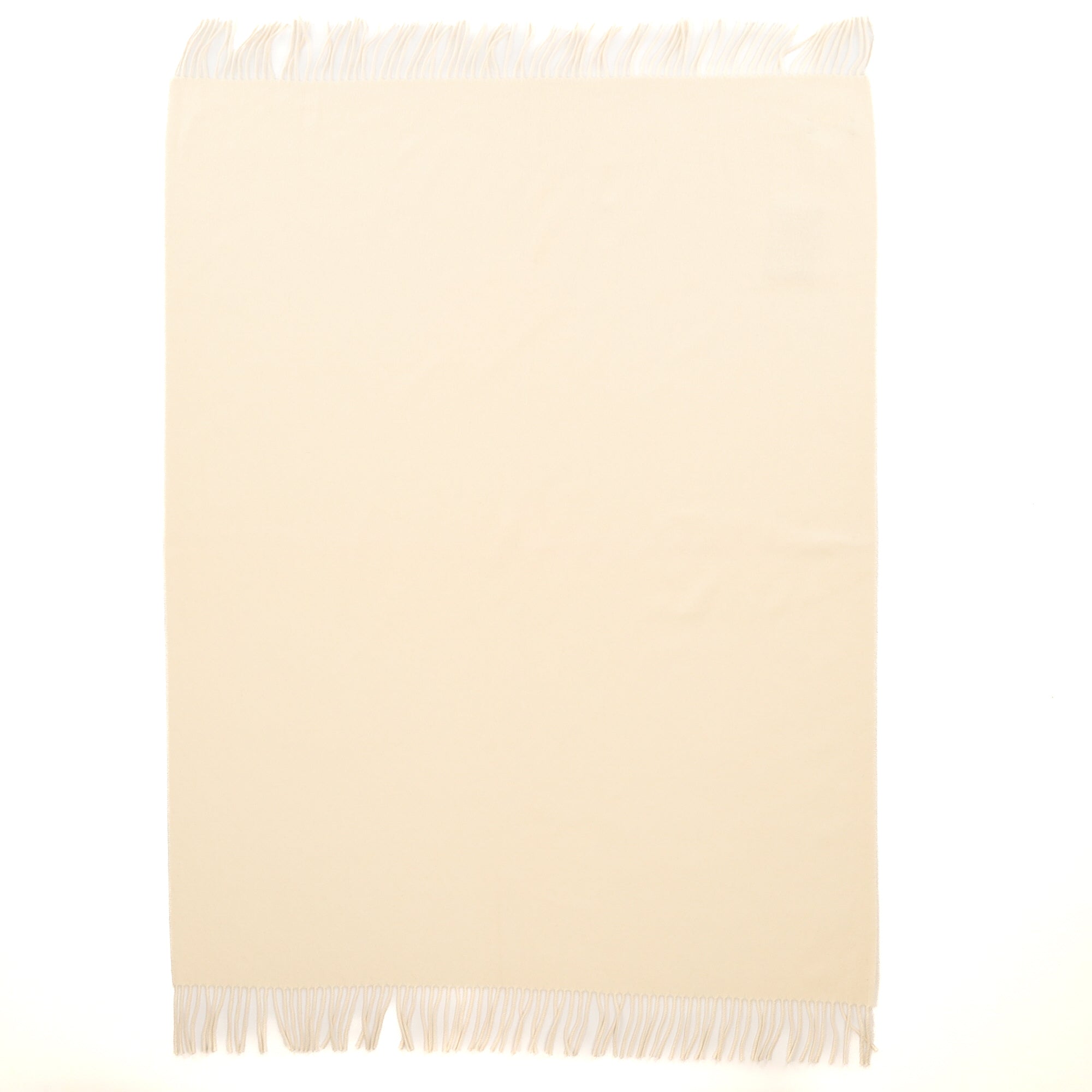 Brand New English Warm White Luxury Woven Cashmere Cot Blanket