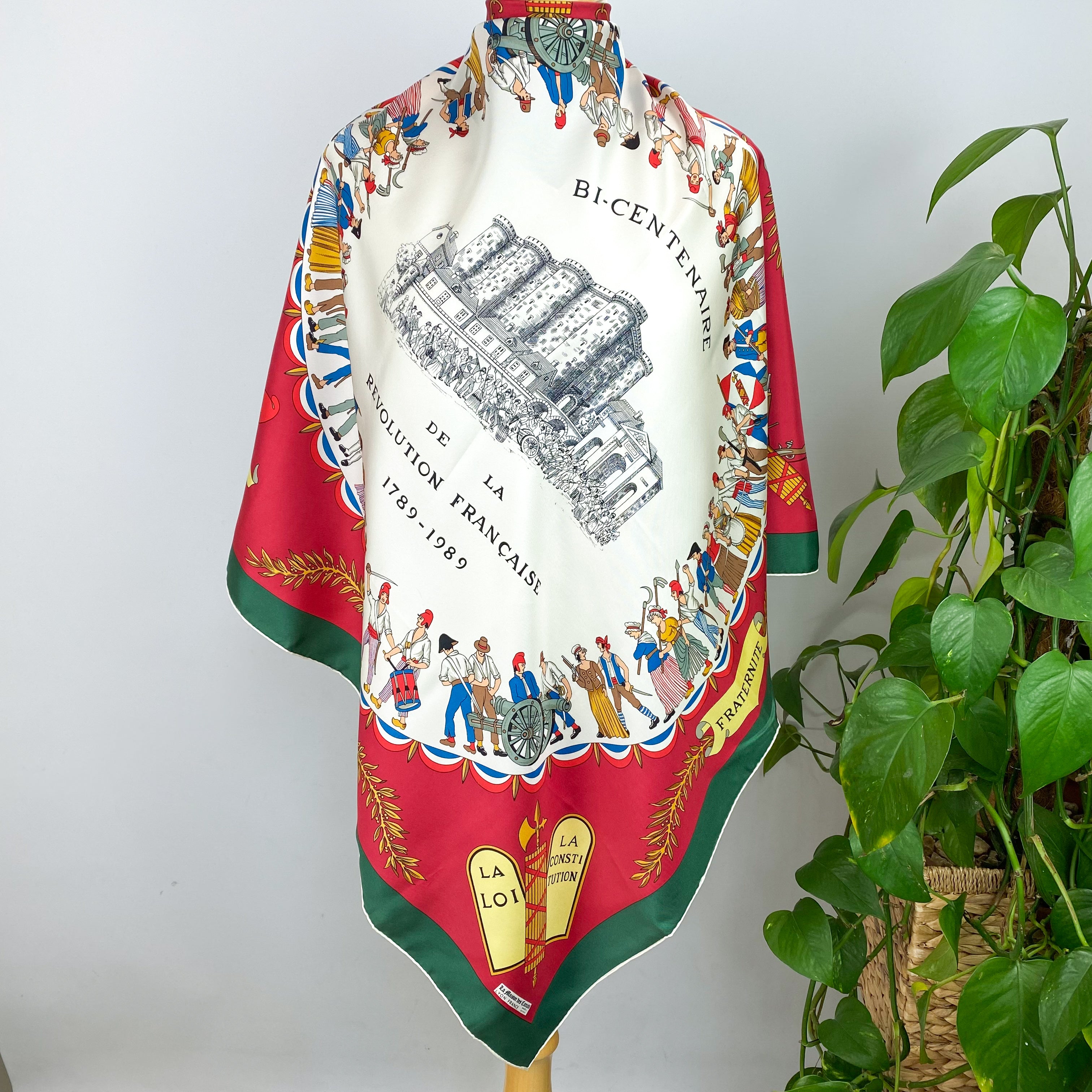 Pristine F Deslauriers French Vintage Silk Scarf