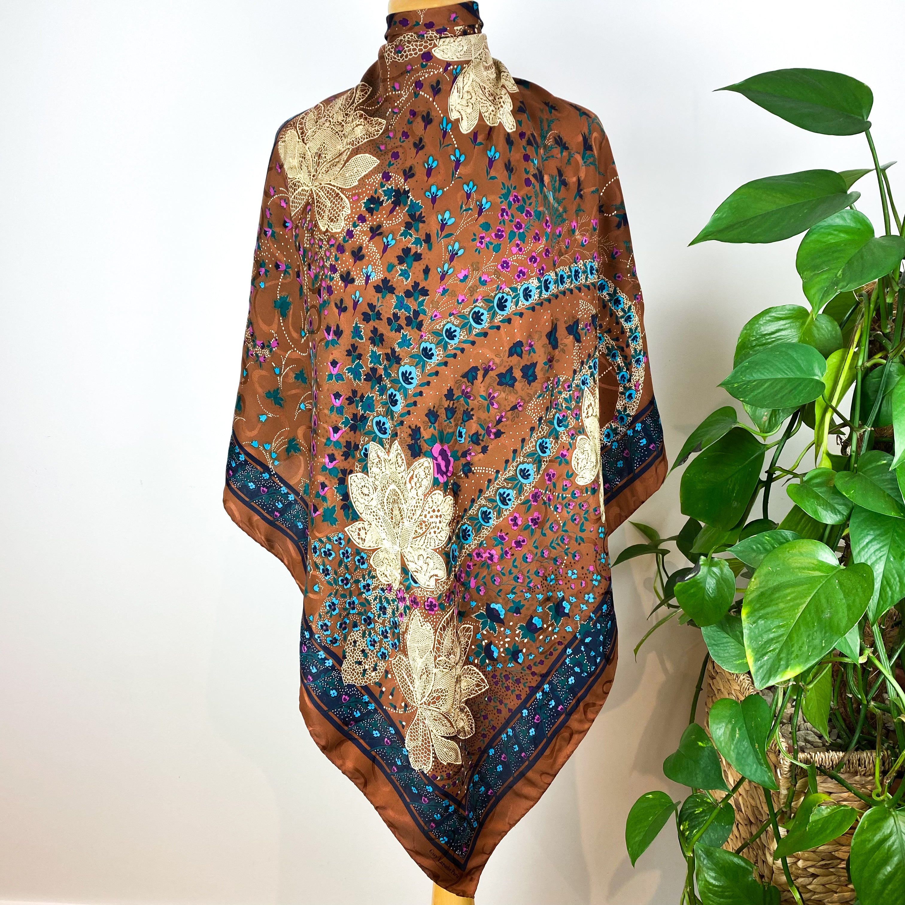 Guy Laroche Elegant Vintage Silk Scarf