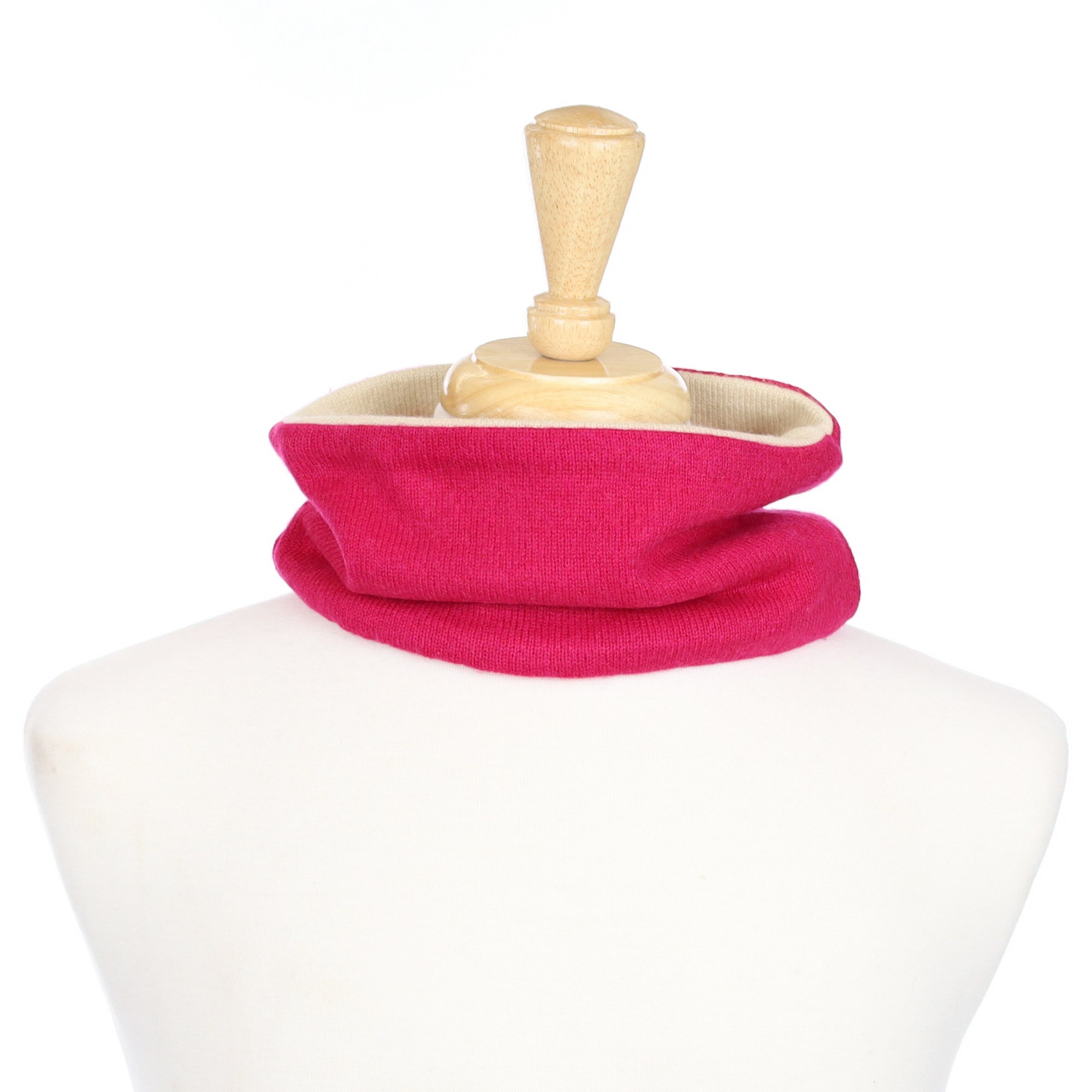 Cherry Pink and Sand Neck Warmer