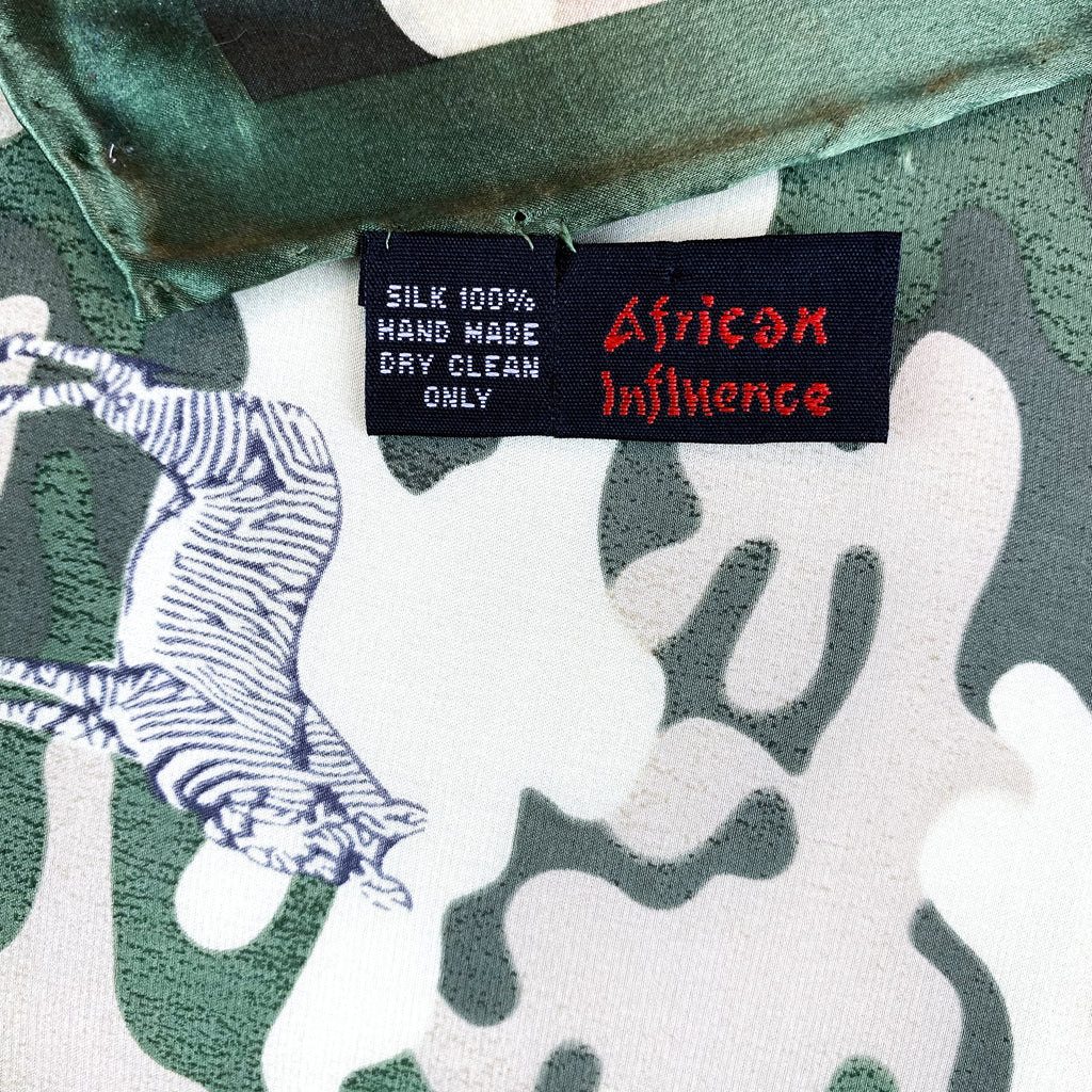 Small Camouflage and Zebra Silk Scarf