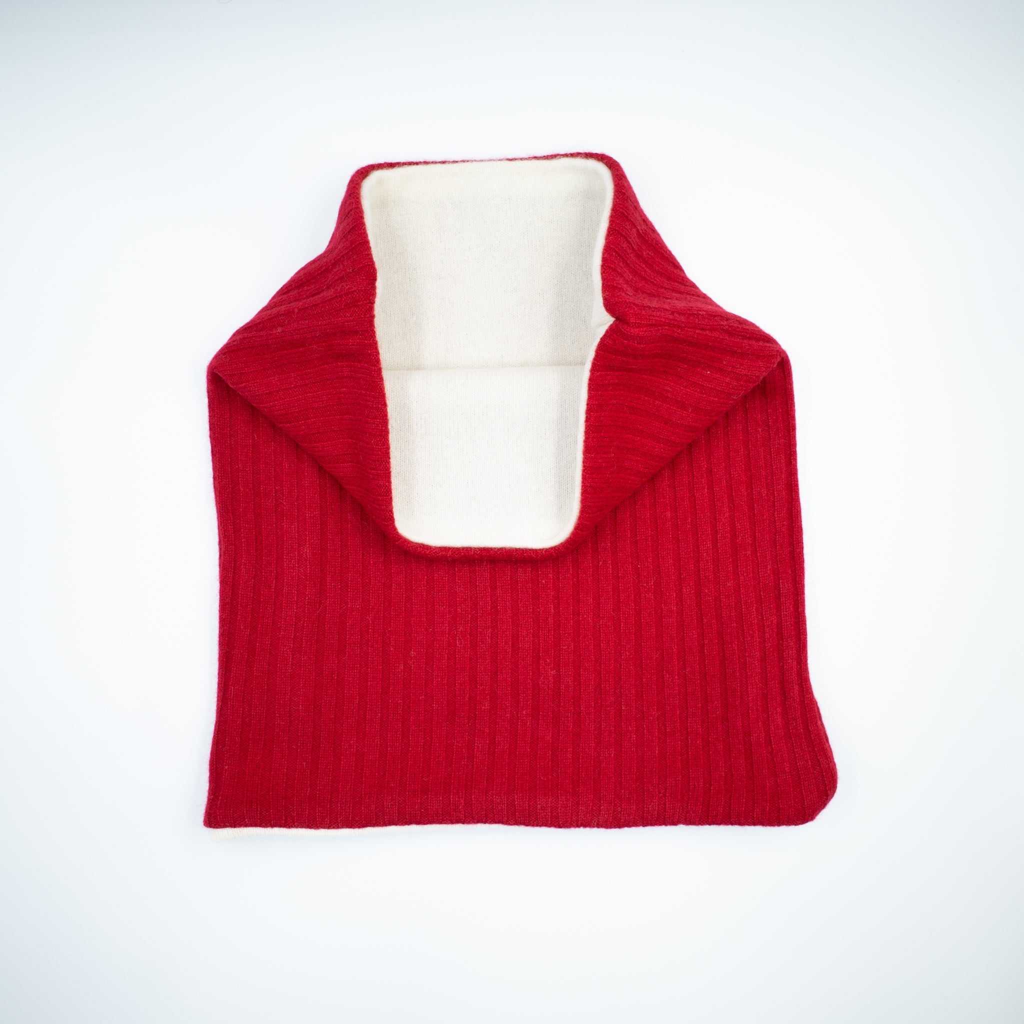 Postie Red and Winter White Luxury Double Layered Snood