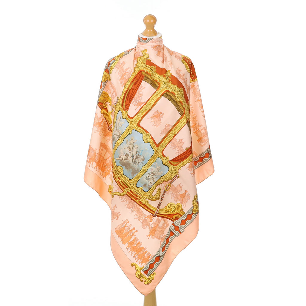 Hermès La Berline D’Or Silk Scarf Quite Rare