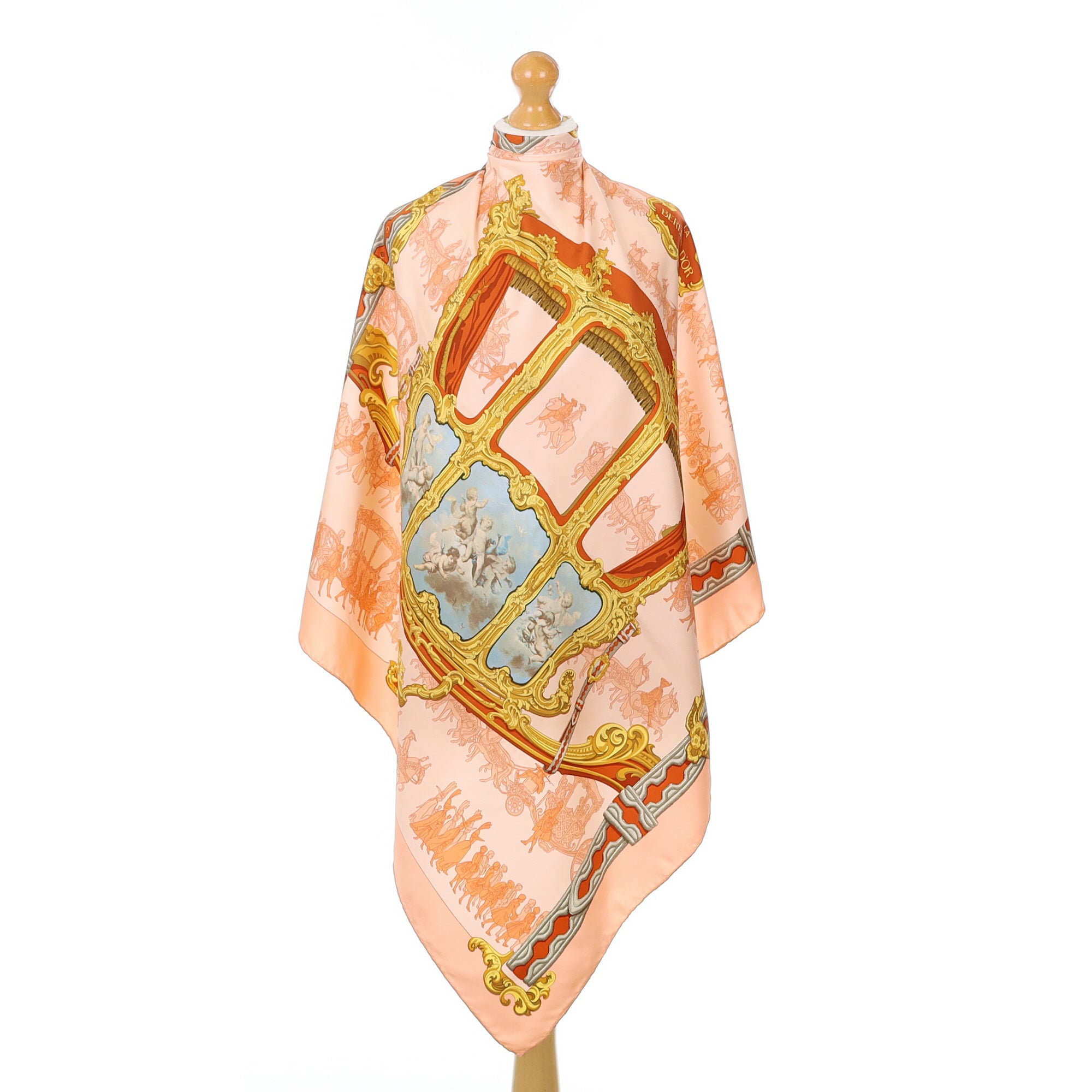 Hermès La Berline D’Or Silk Scarf Quite Rare