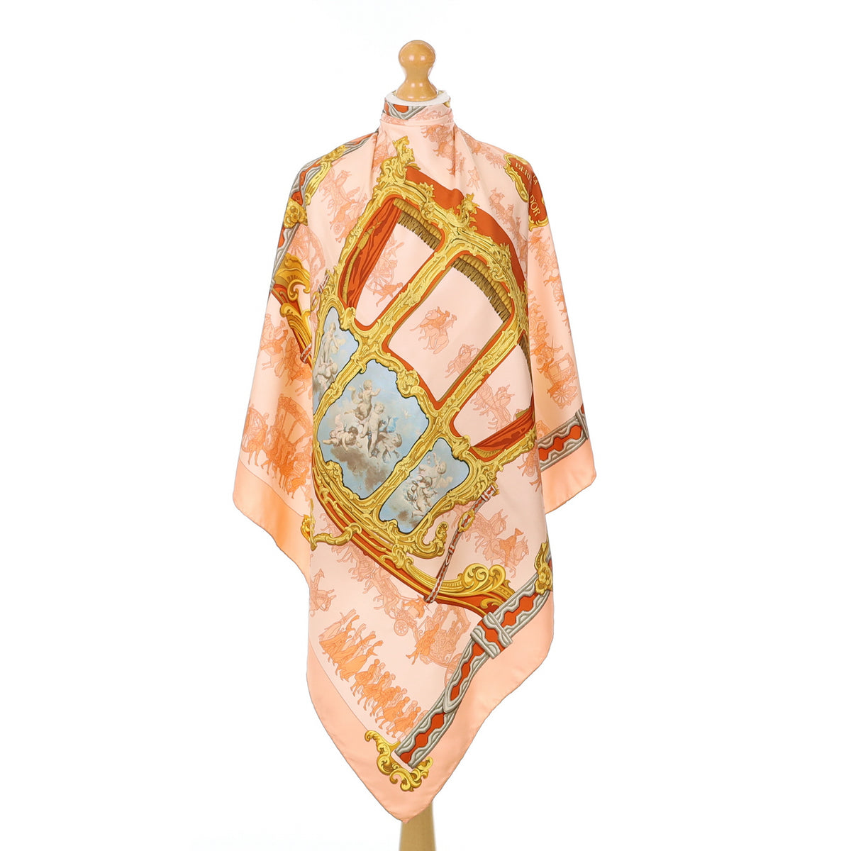 Hermès La Berline D’Or Silk Scarf Quite Rare