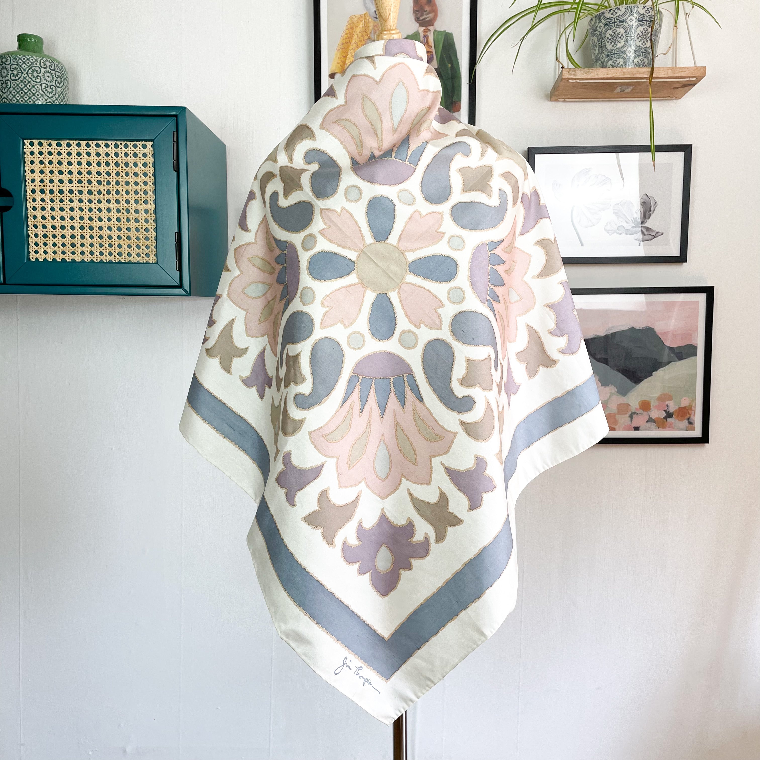 Jim Thompson Floral Silk Scarf