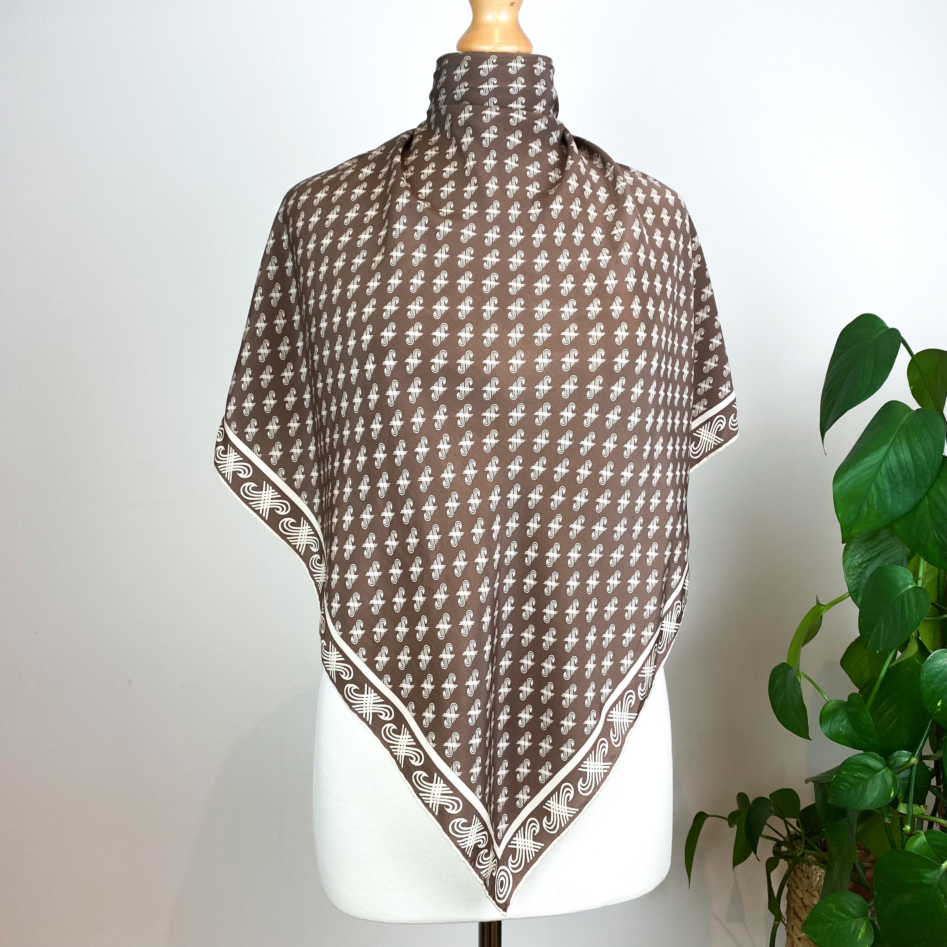 1970s Jaeger Vintage Silk Scarf