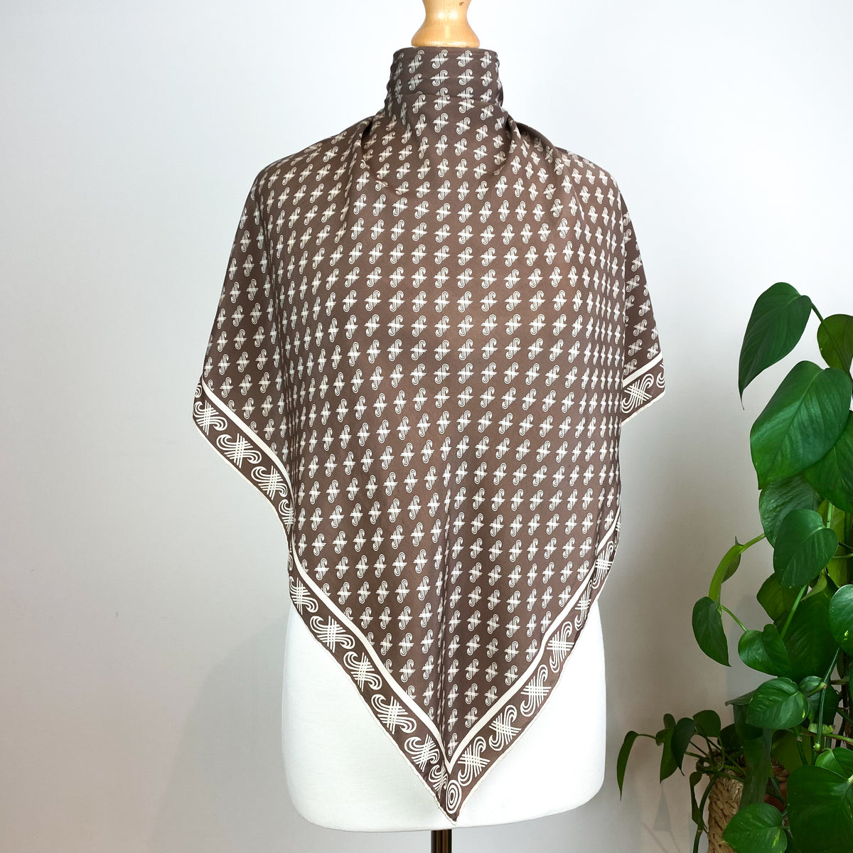 1970s Jaeger Vintage Silk Scarf