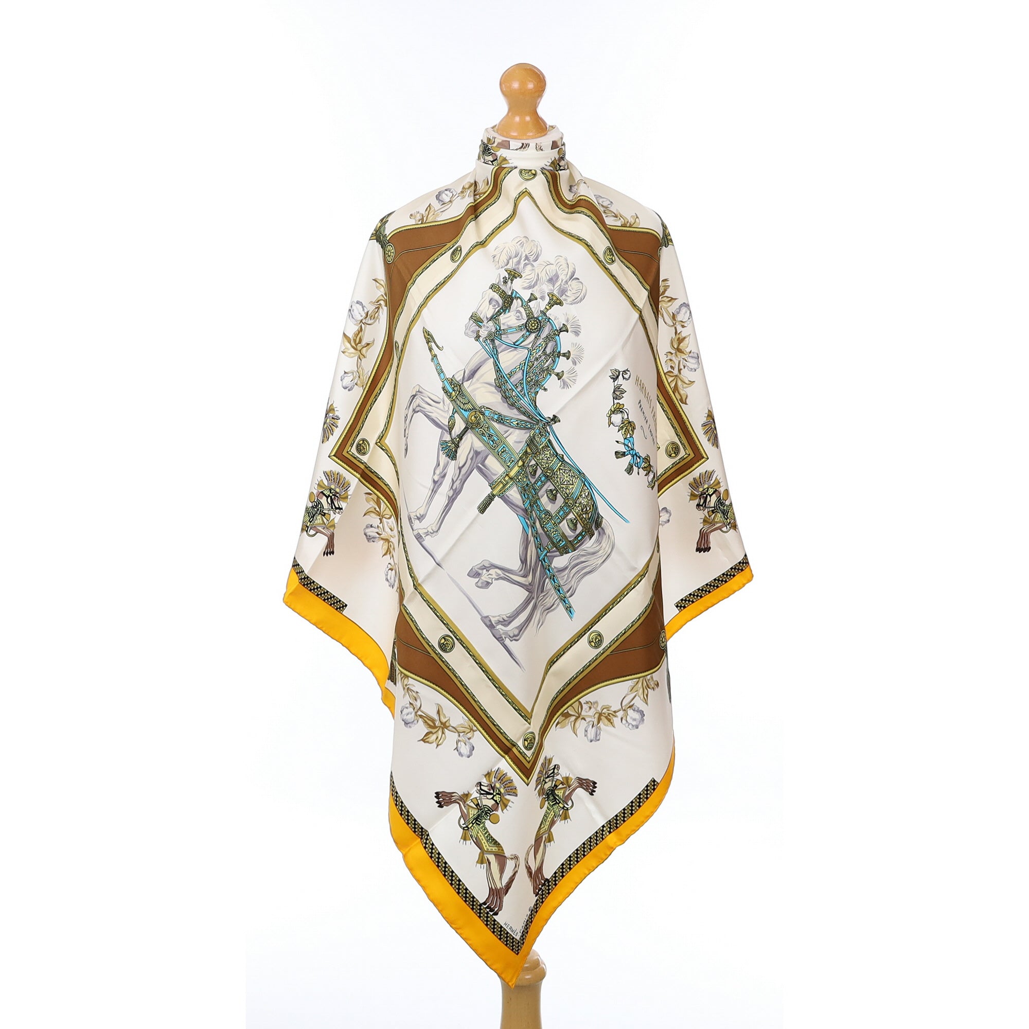 Pristine Hermès Harnais Français Premier Empire Silk Scarf Quite Rare