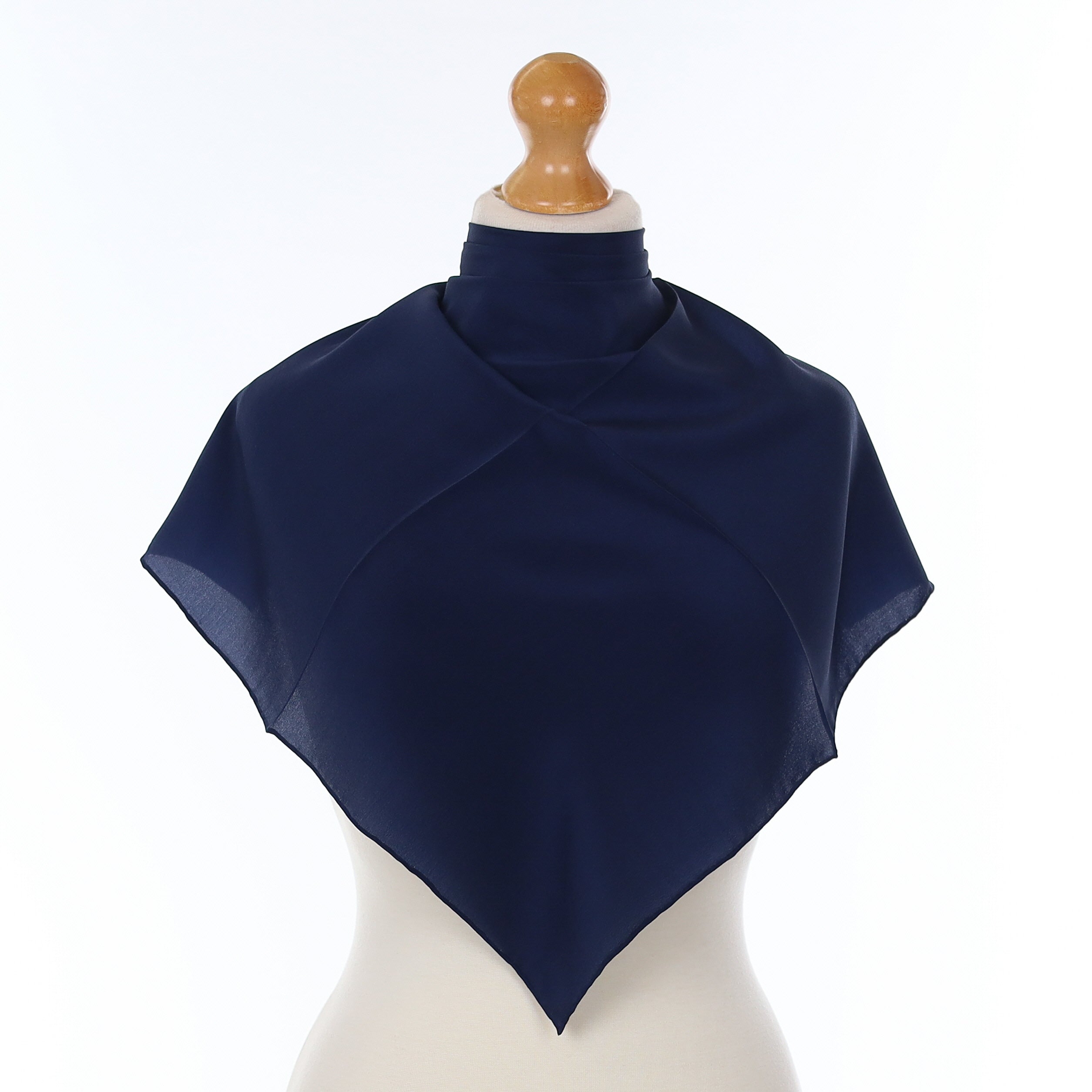 Brand New Navy Silk Scarf