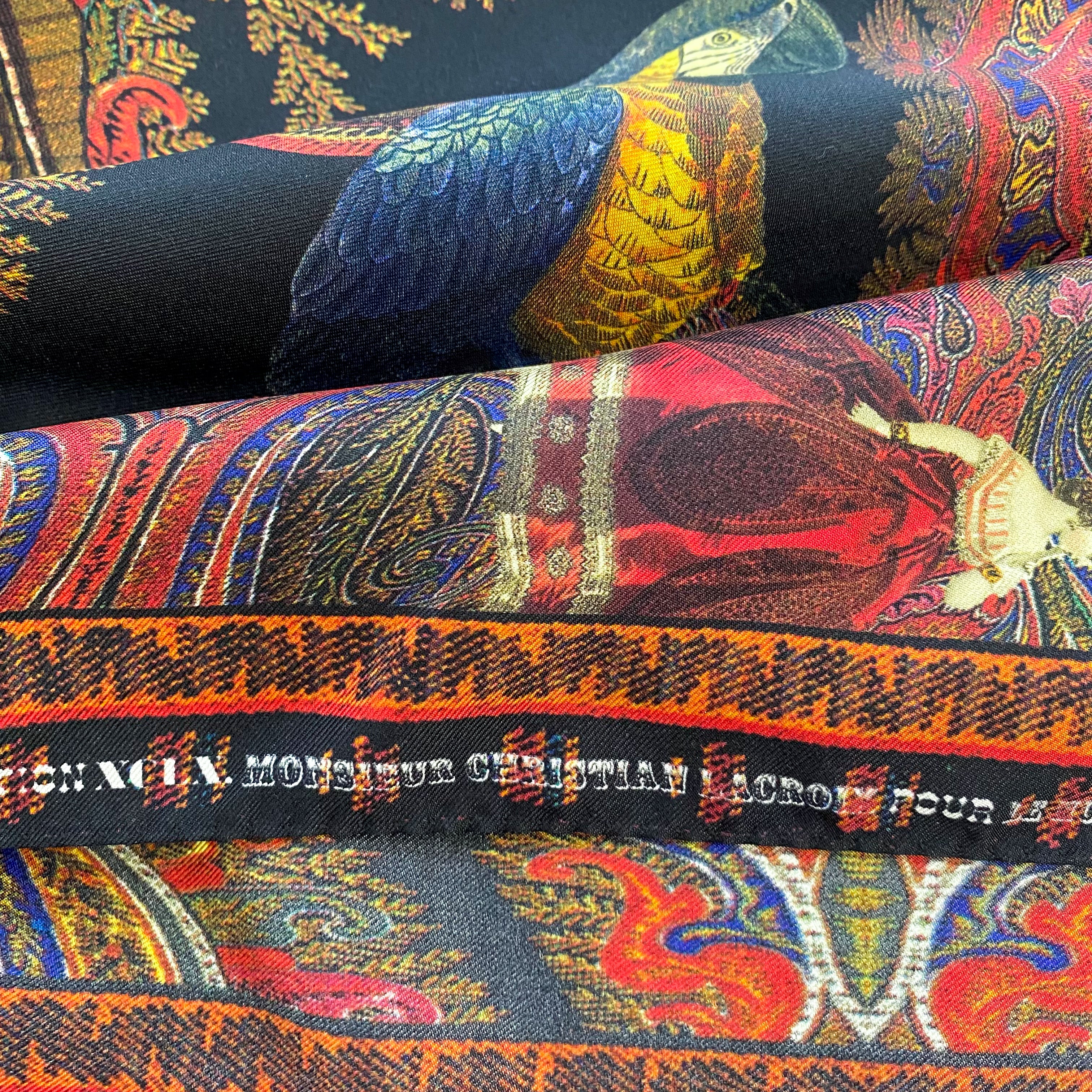 Christian Lacroix Paisley Designer Silk Scarf