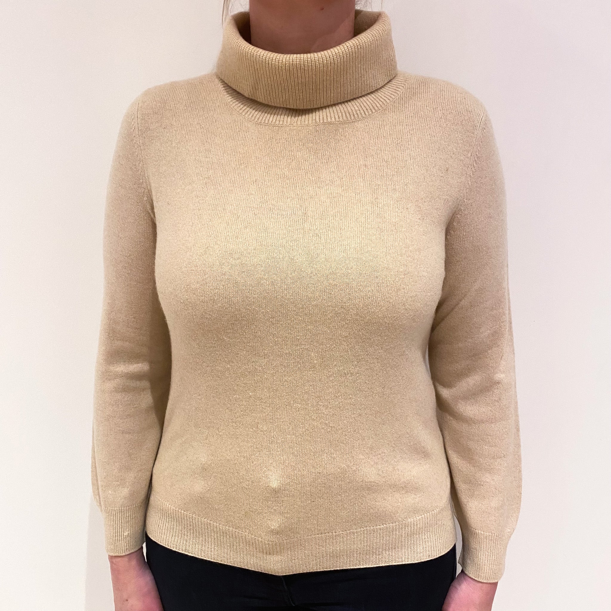 Cashmere Polo Neck Jumper Large