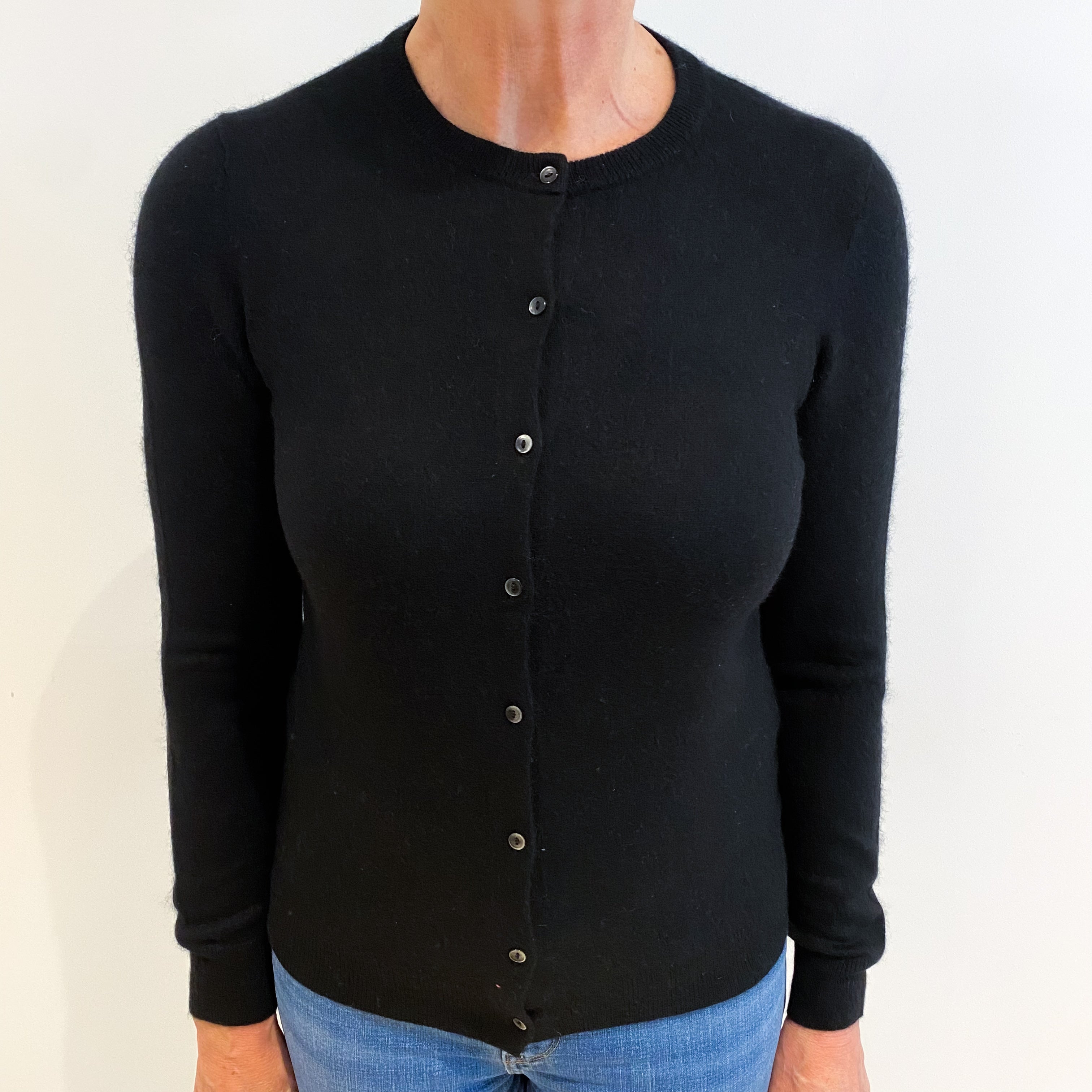 Black Cashmere Cardigan Medium