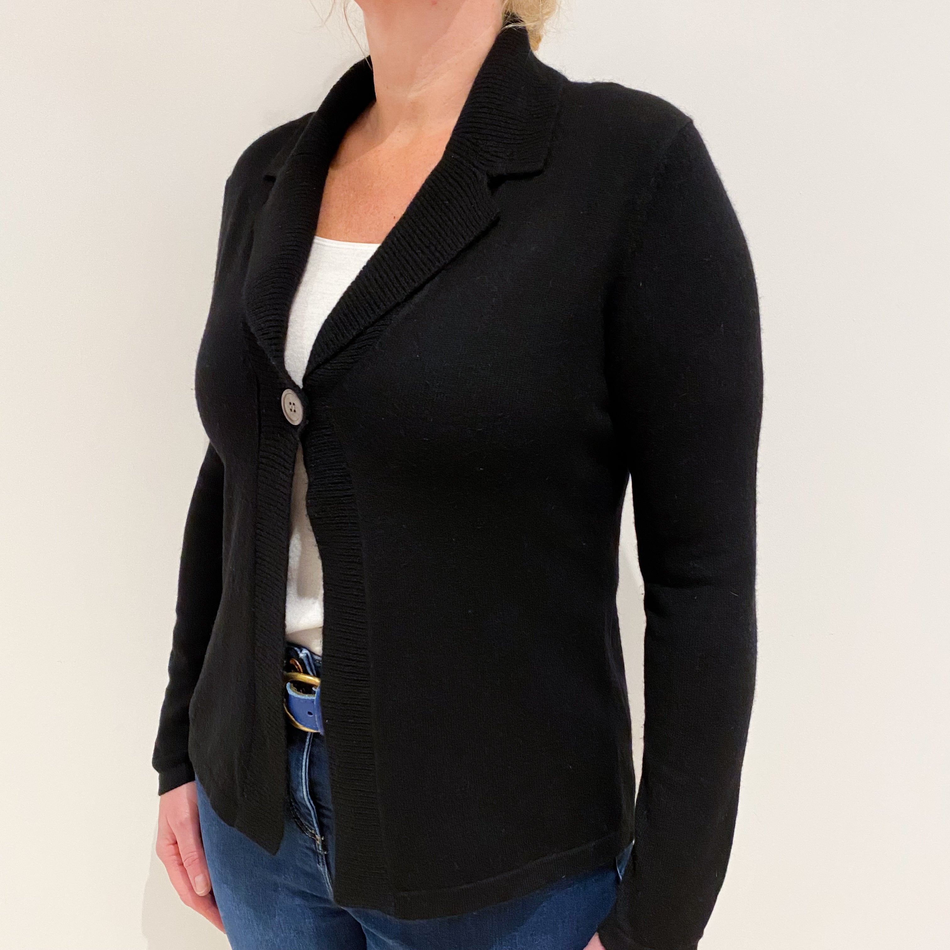 Black Cashmere Cardigan Large