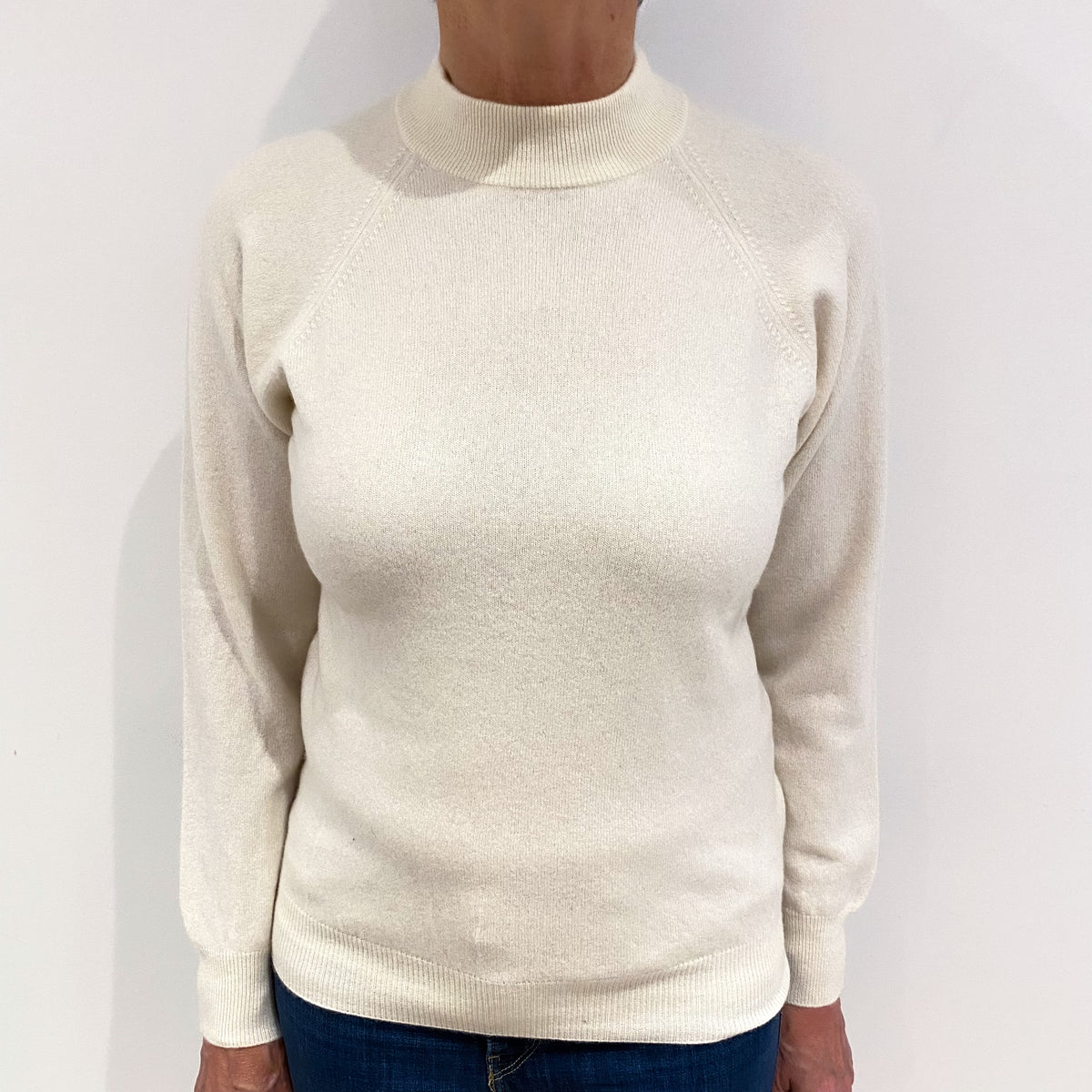 Cream Cashmere Turtle Neck Jumper Medium