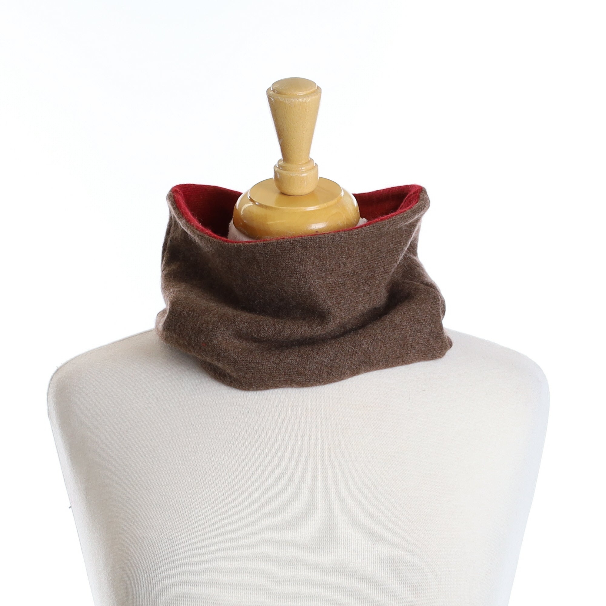 Brick Red and Mocha Neck Warmer