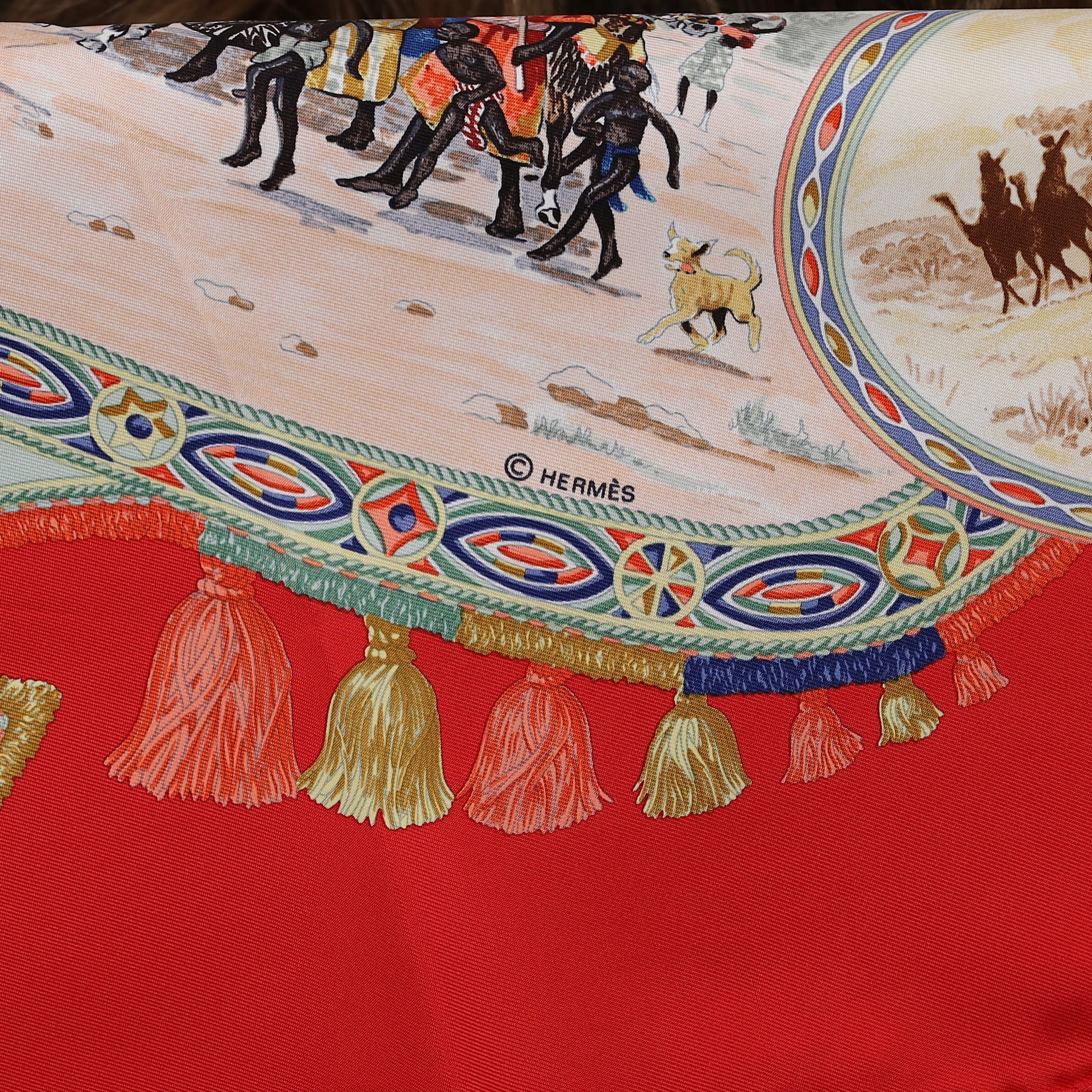 Brand New Boxed Hermès Cavaliers Peuls Silk Scarf